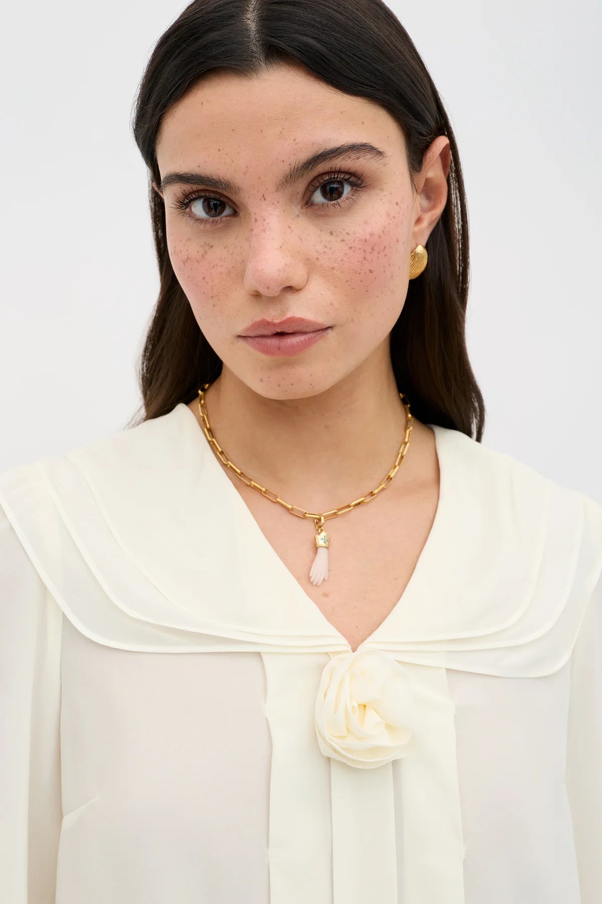 Emelin Silk Blouse Ivory