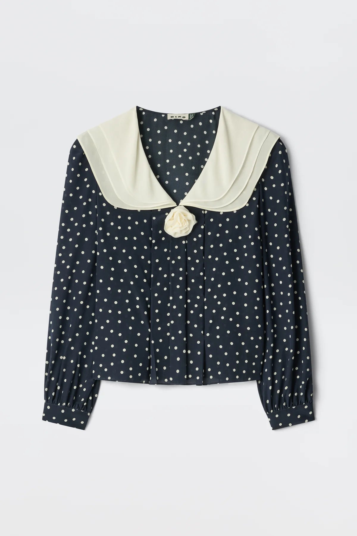 Emelin Silk Blouse Layla Dot Navy