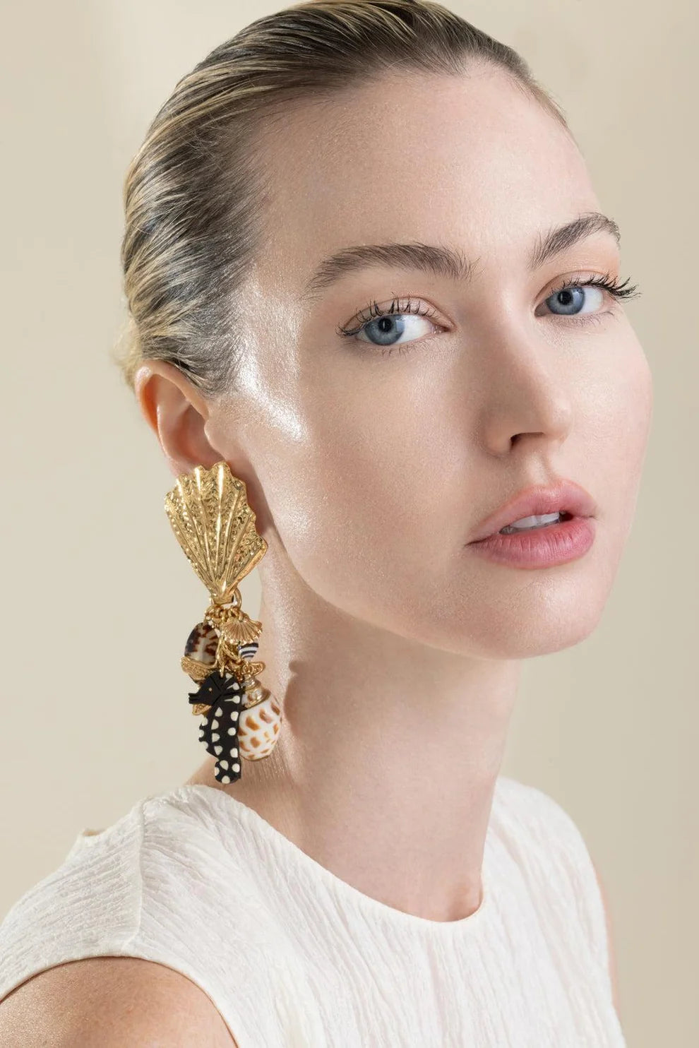 Gas Earrings Shellita Earrings Brown