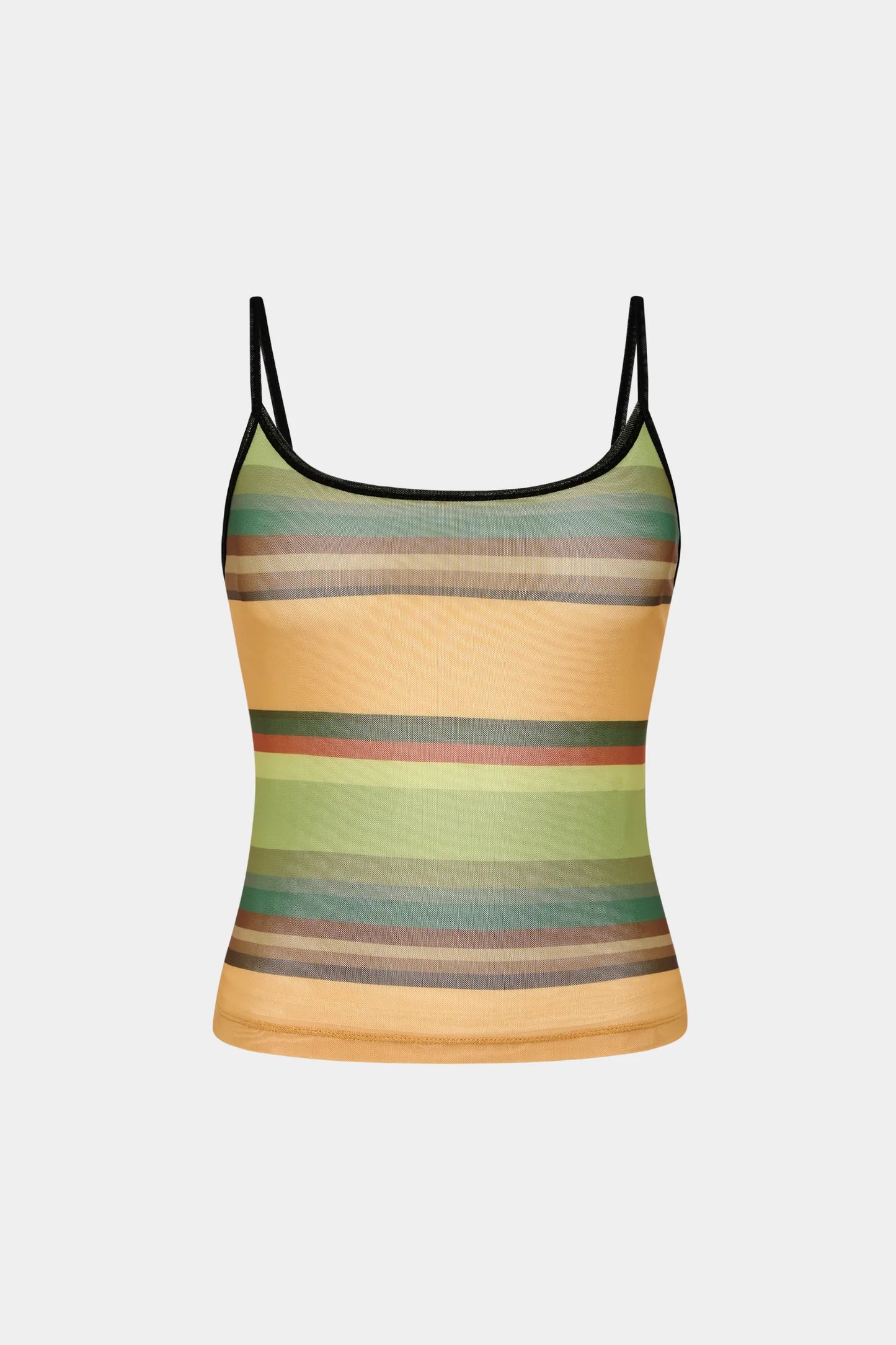 With Harper Lu Mesh Camisole Gold Stripe