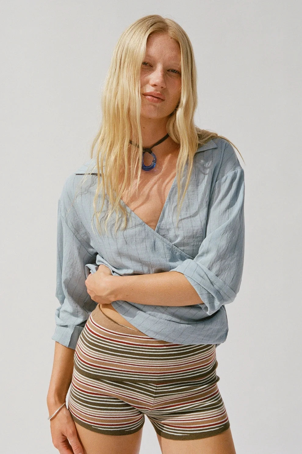 Arcaa Tove Short Olive Stripe