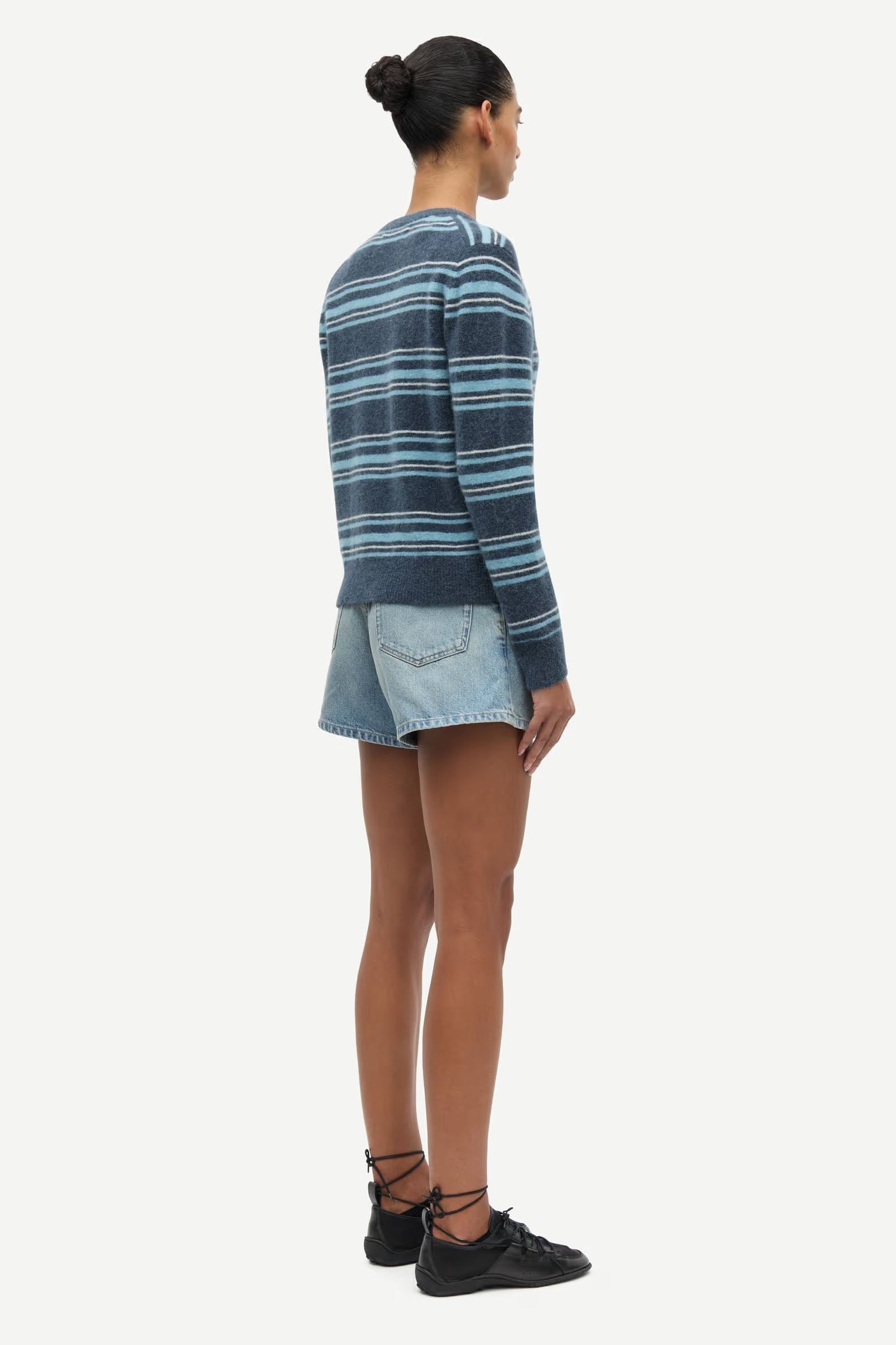 Nor Short Cardigan Ombre Blue