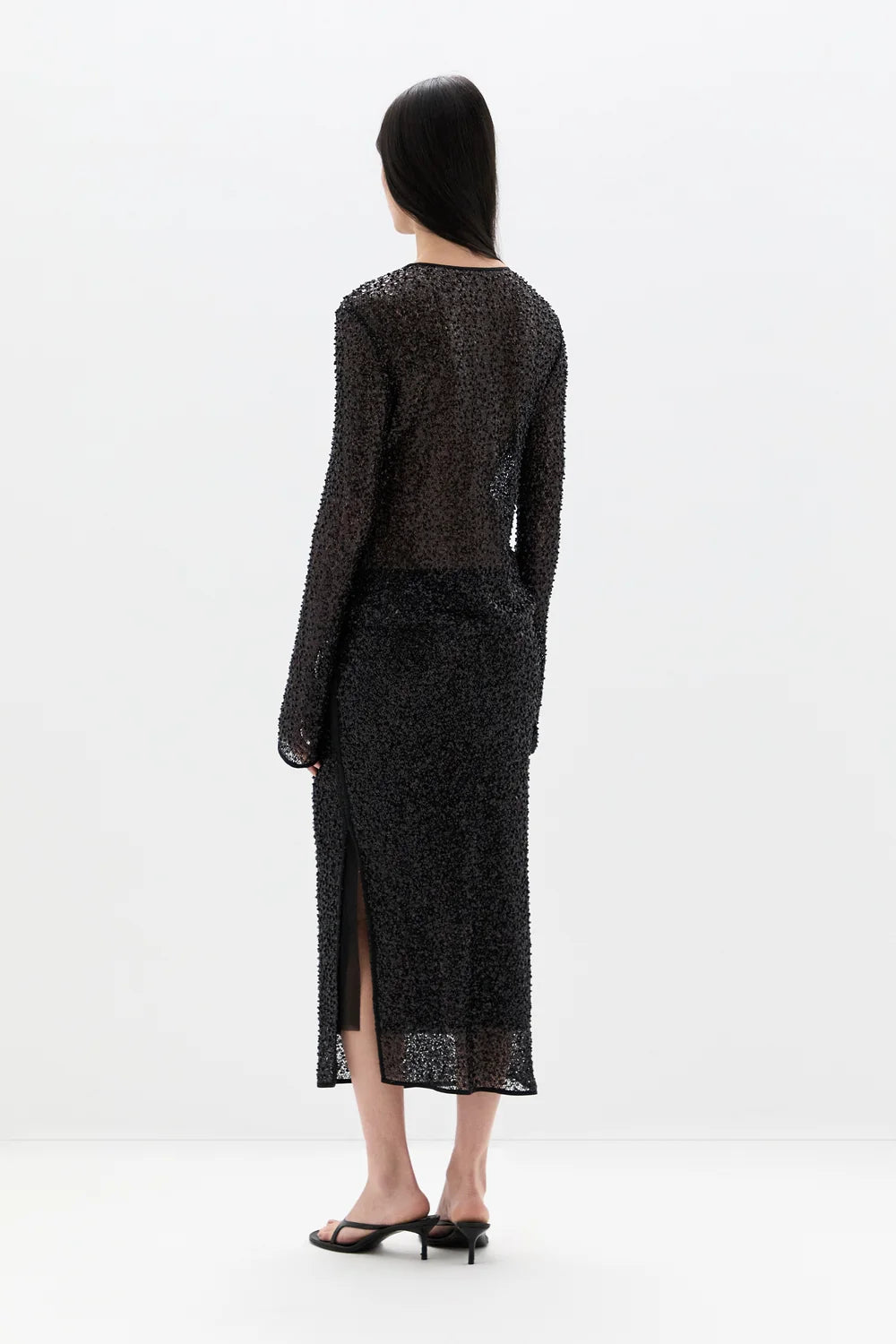 Sir Cassia Sequin Midi Skirt