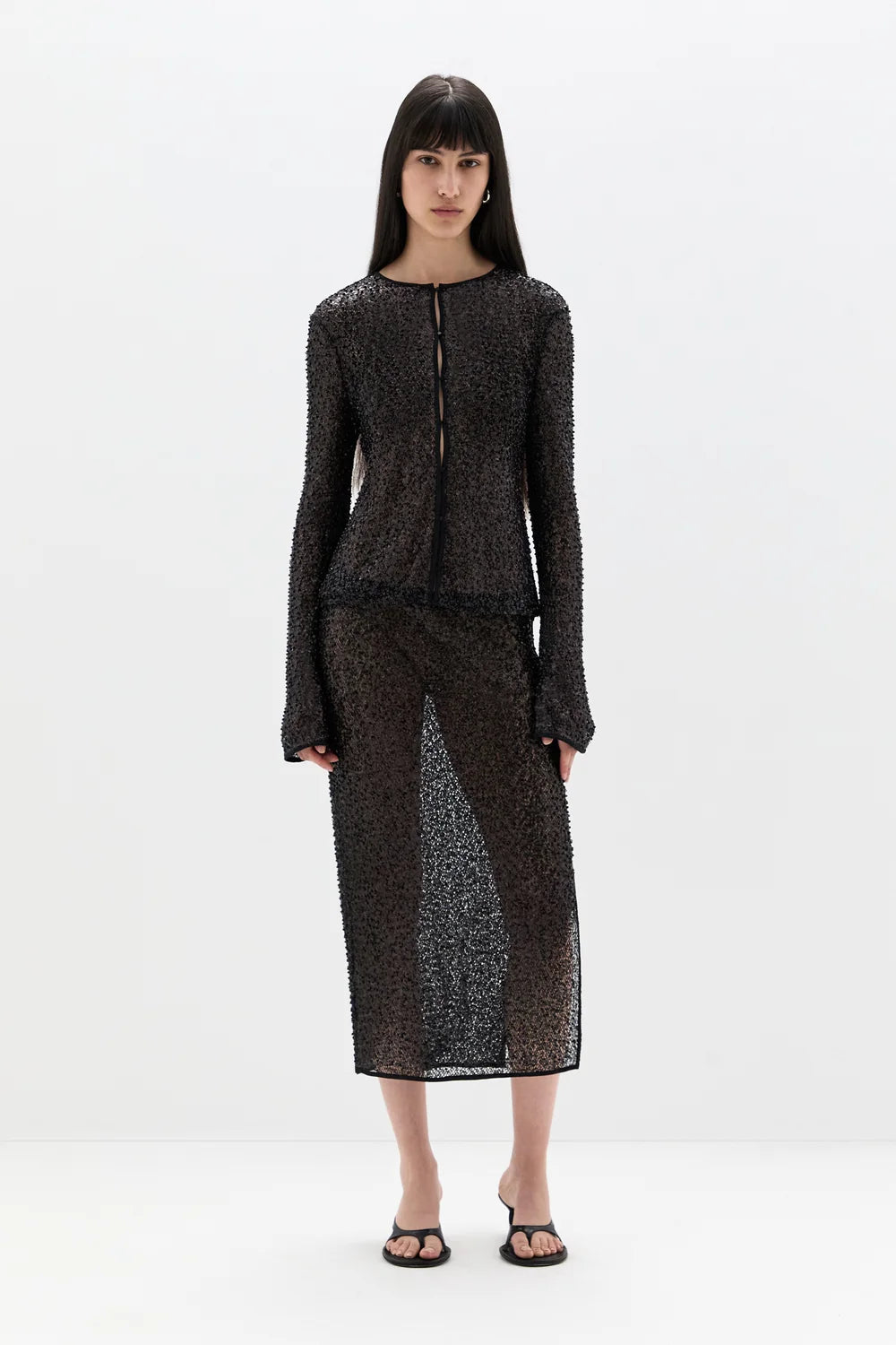 Sir Cassia Sequin Button Down Top