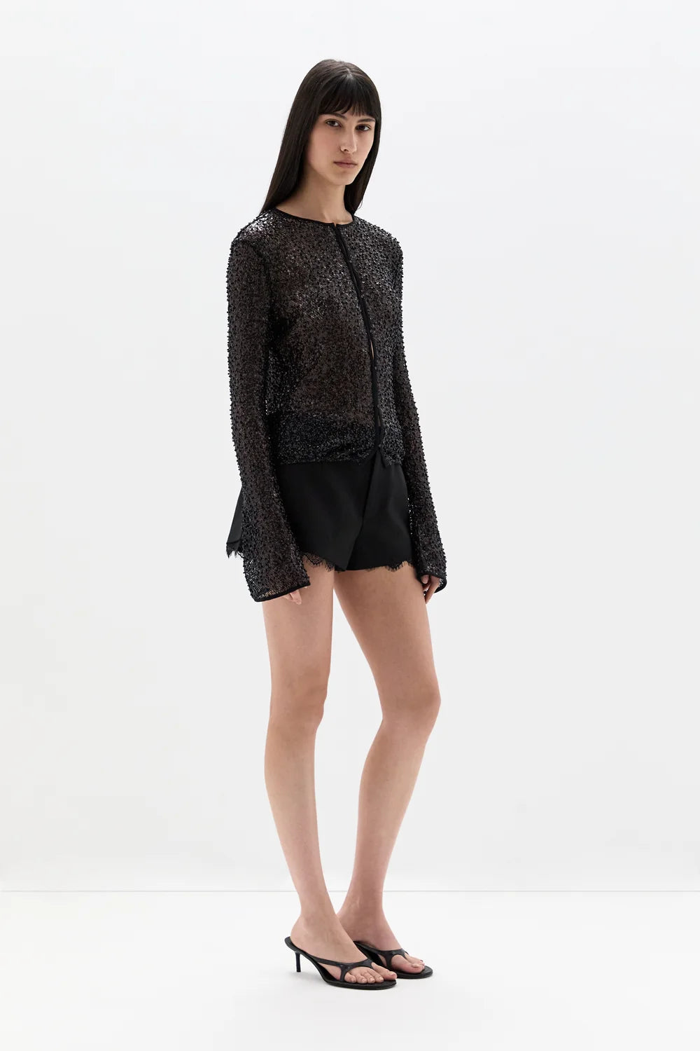 Sir Cassia Sequin Button Down Top