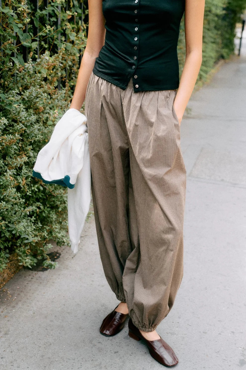 Arcaa Elina Balloon Pant Chocolate Check