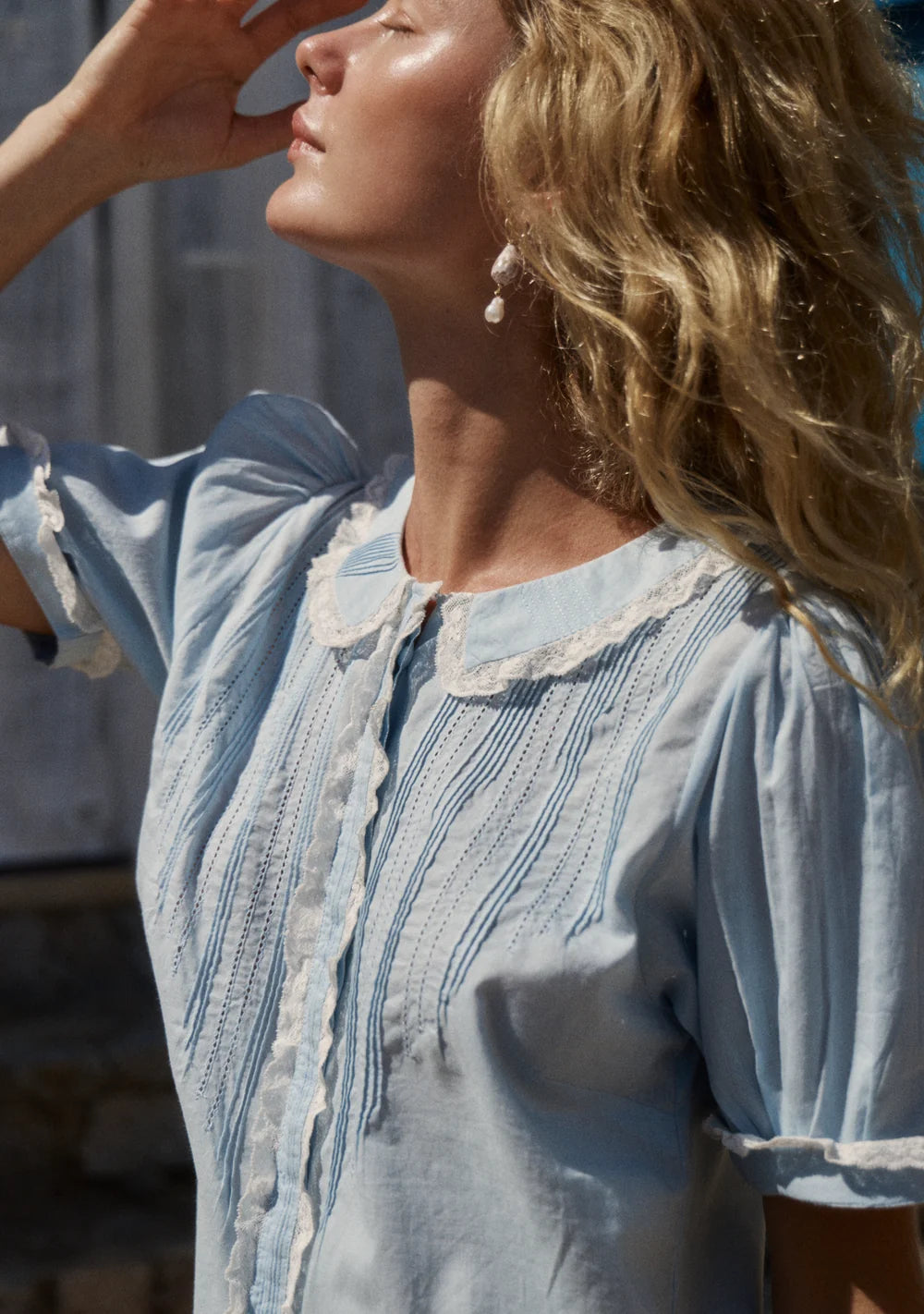 Auguste Magdalena Blouse Blue