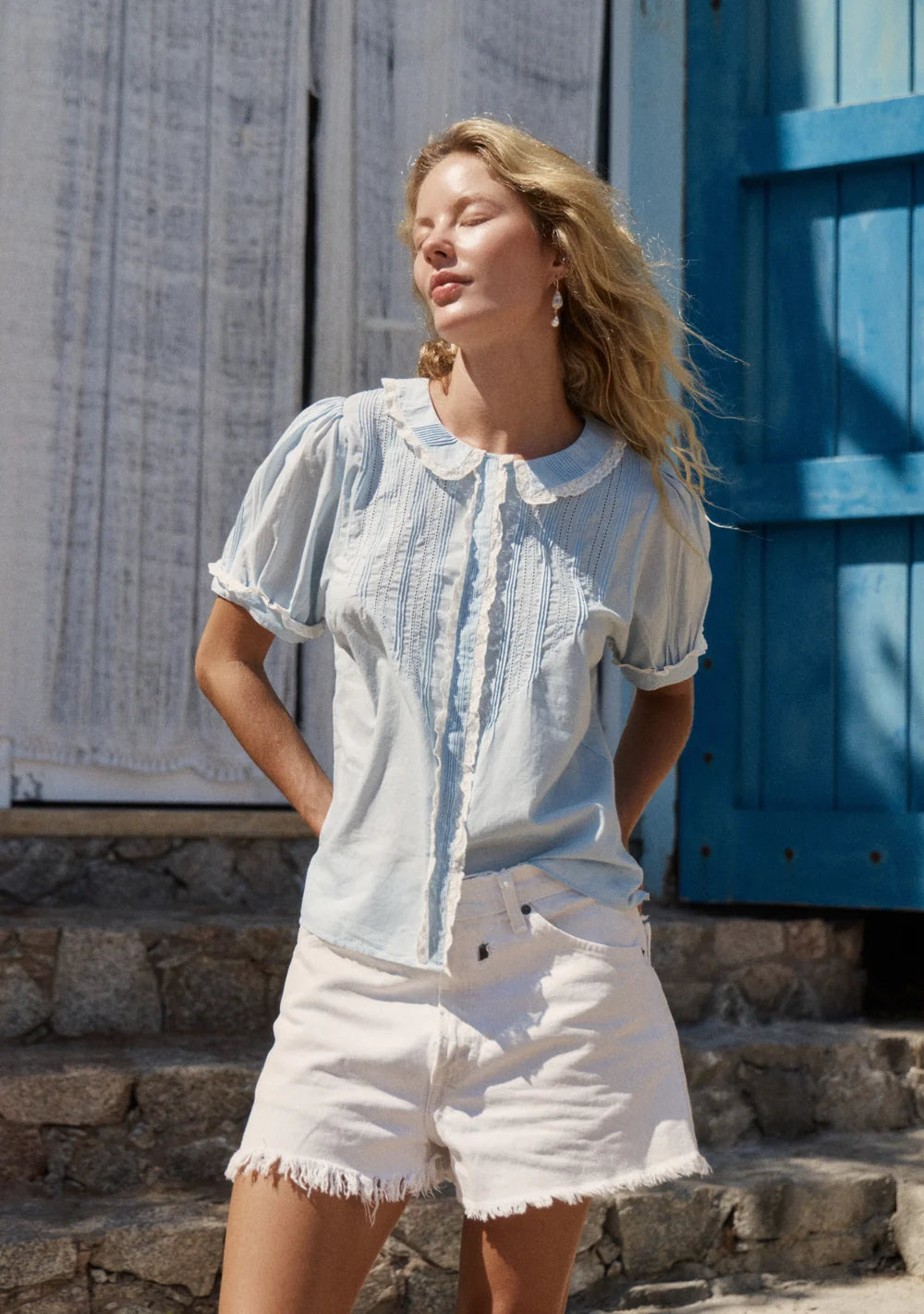 Auguste Magdalena Blouse Blue