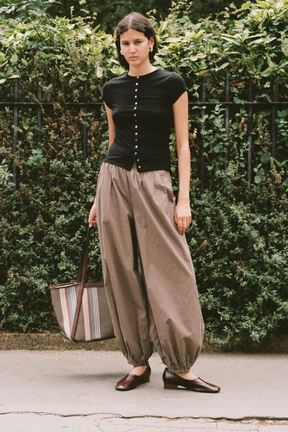 Arcaa Elina Balloon Pant Chocolate Check