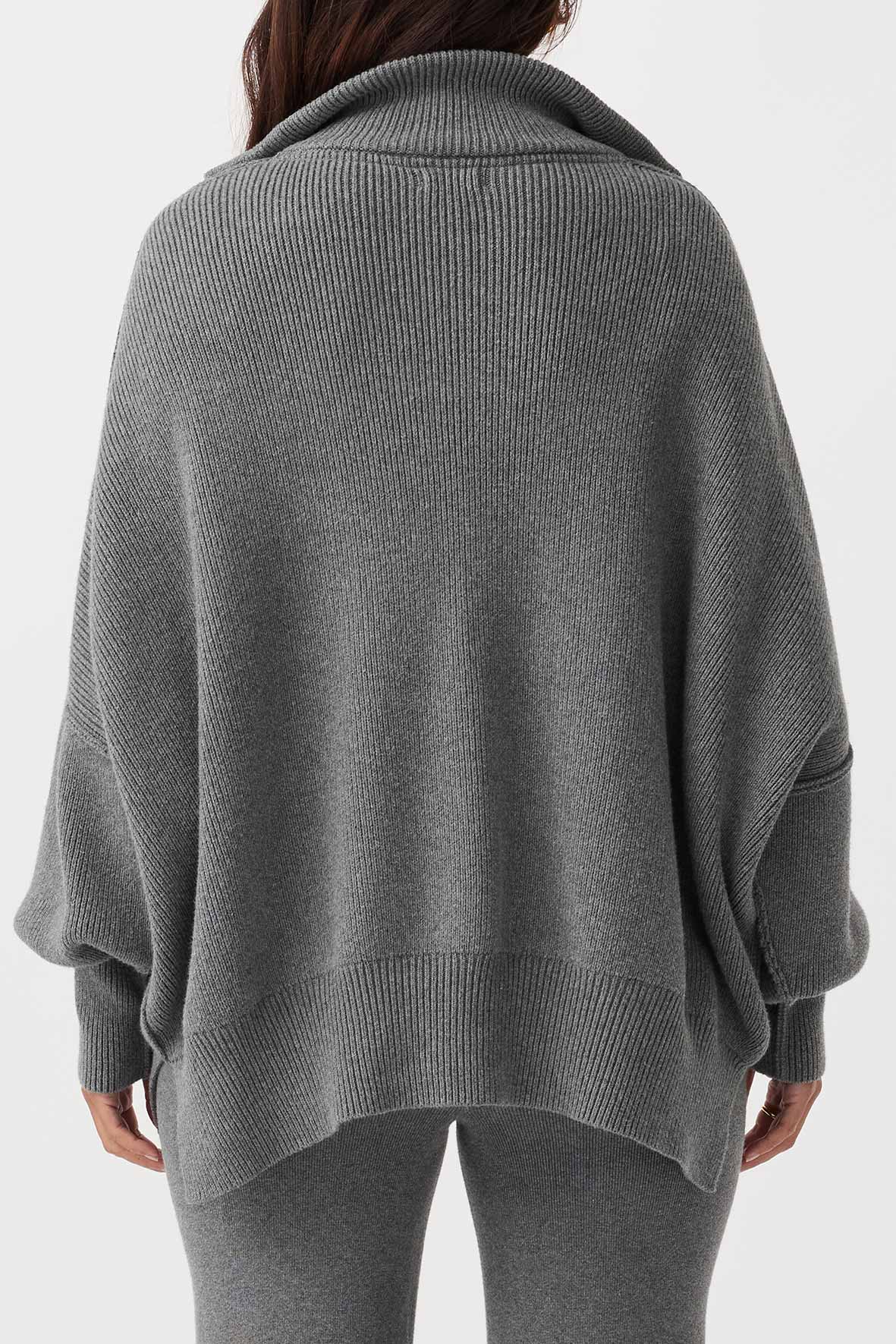 London Zip Sweater Grey