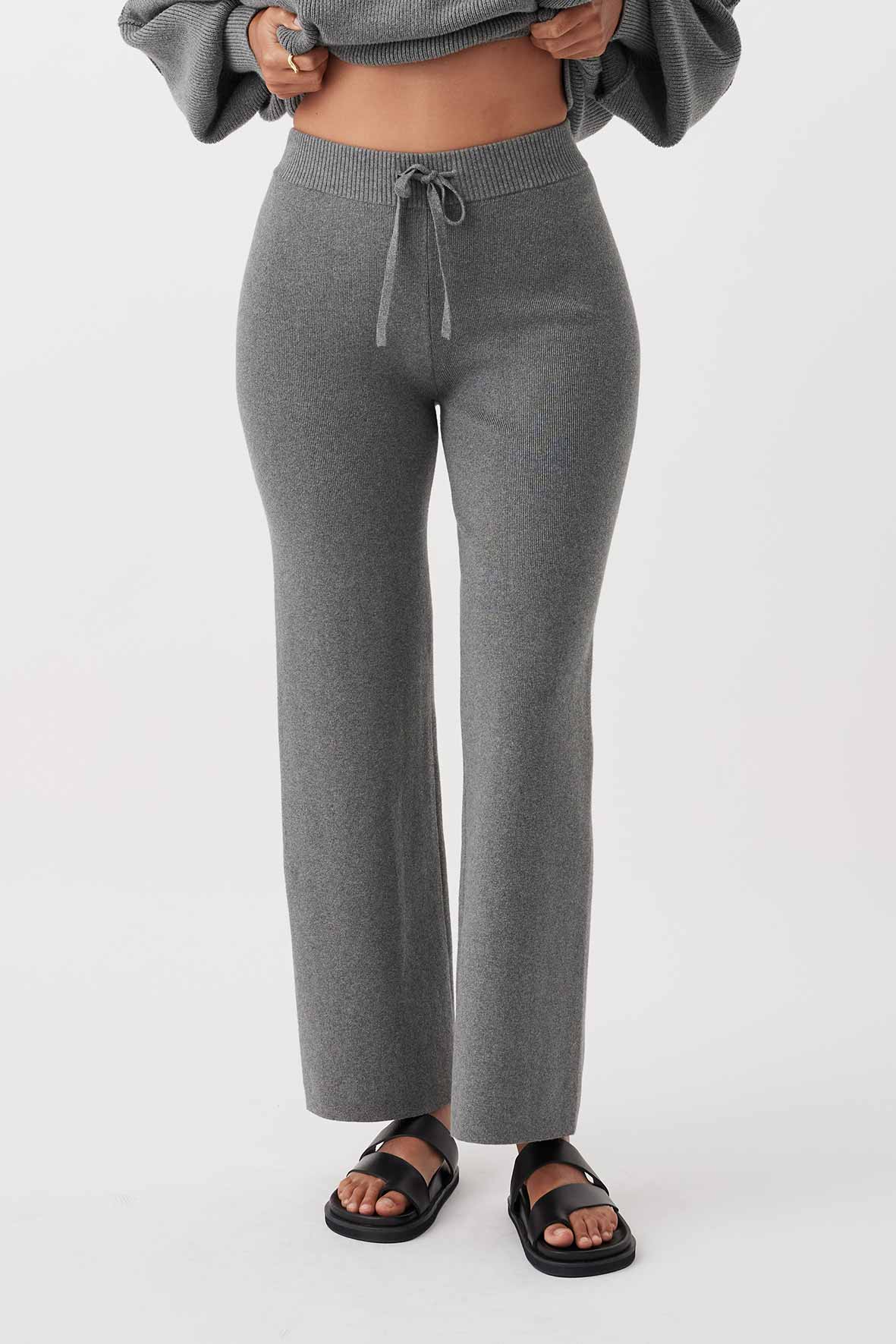 Noa Organic Knit Pant Grey