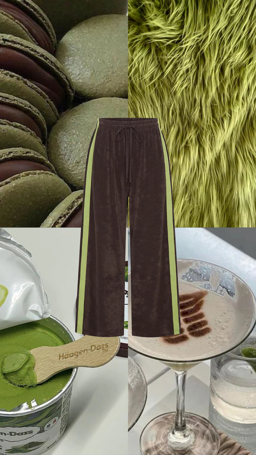 La Boheme Girls Viva Terry Pant Choc Lime