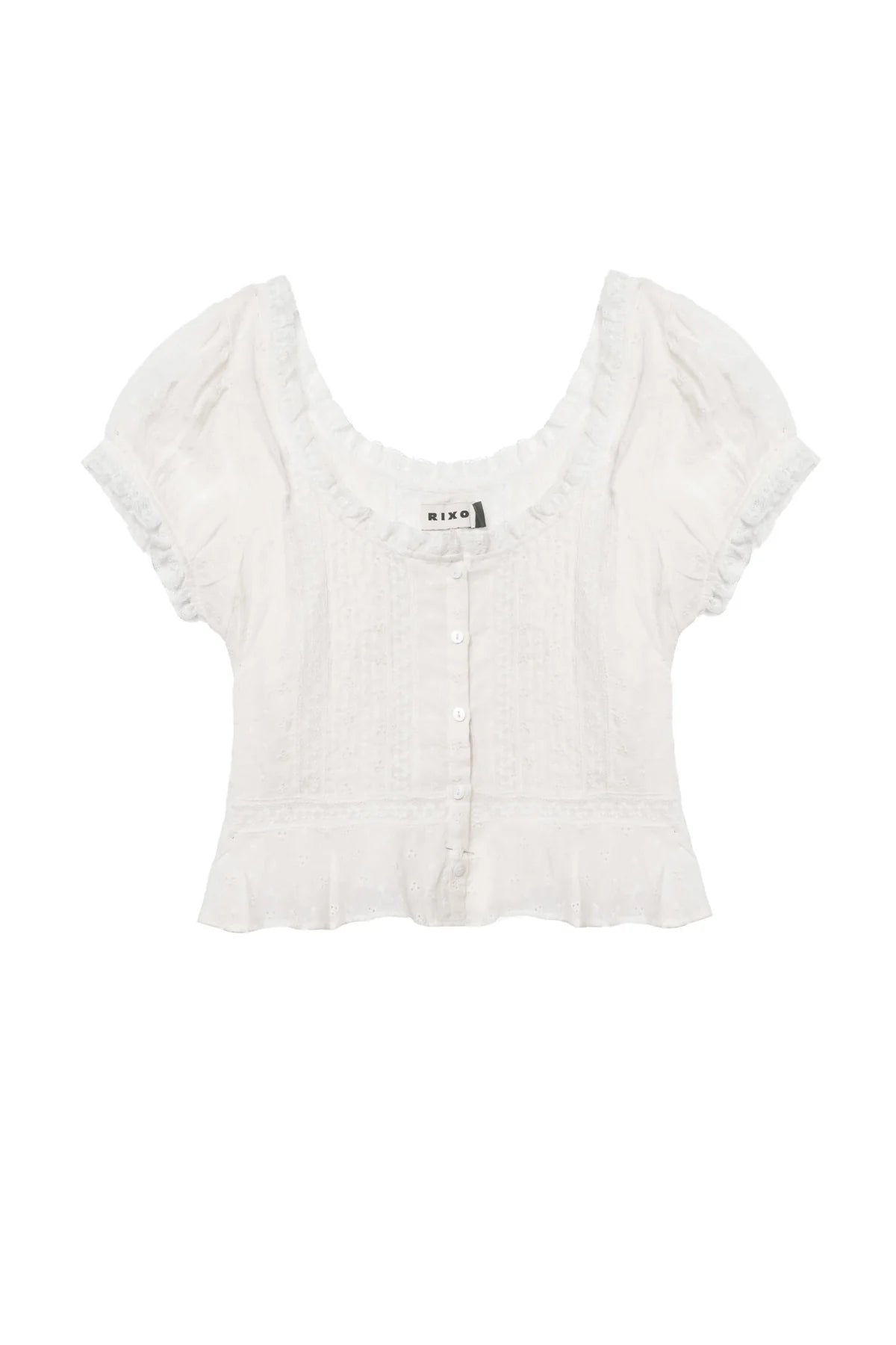 Sandi Top Mirror Embellishment Ivory