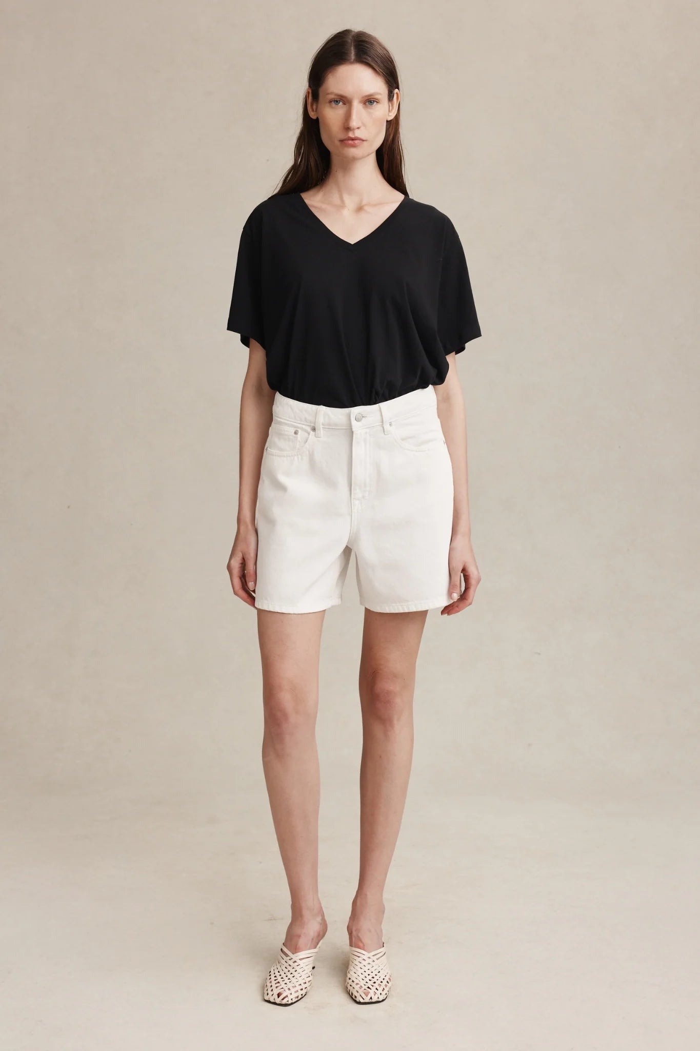 Marle Classic Jean Short Blanc