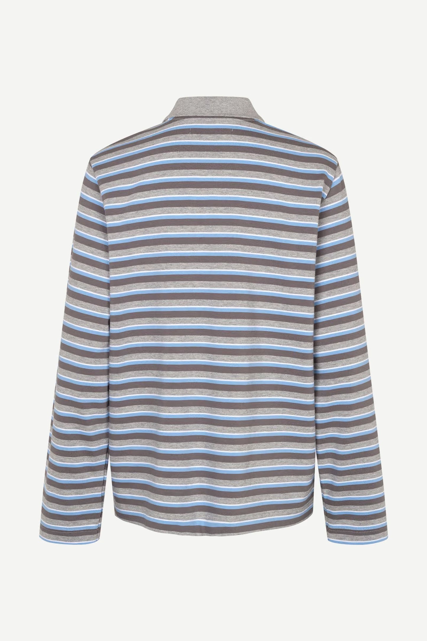 Samsoe Samsoe Sadover Long Sleeve Polo Blue Grey