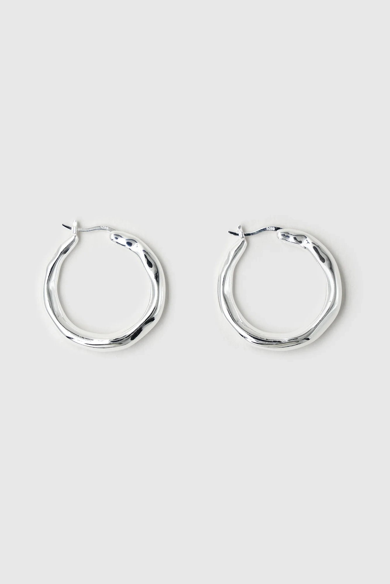 Brie Leon Organica Hoop Earrings Small Silver