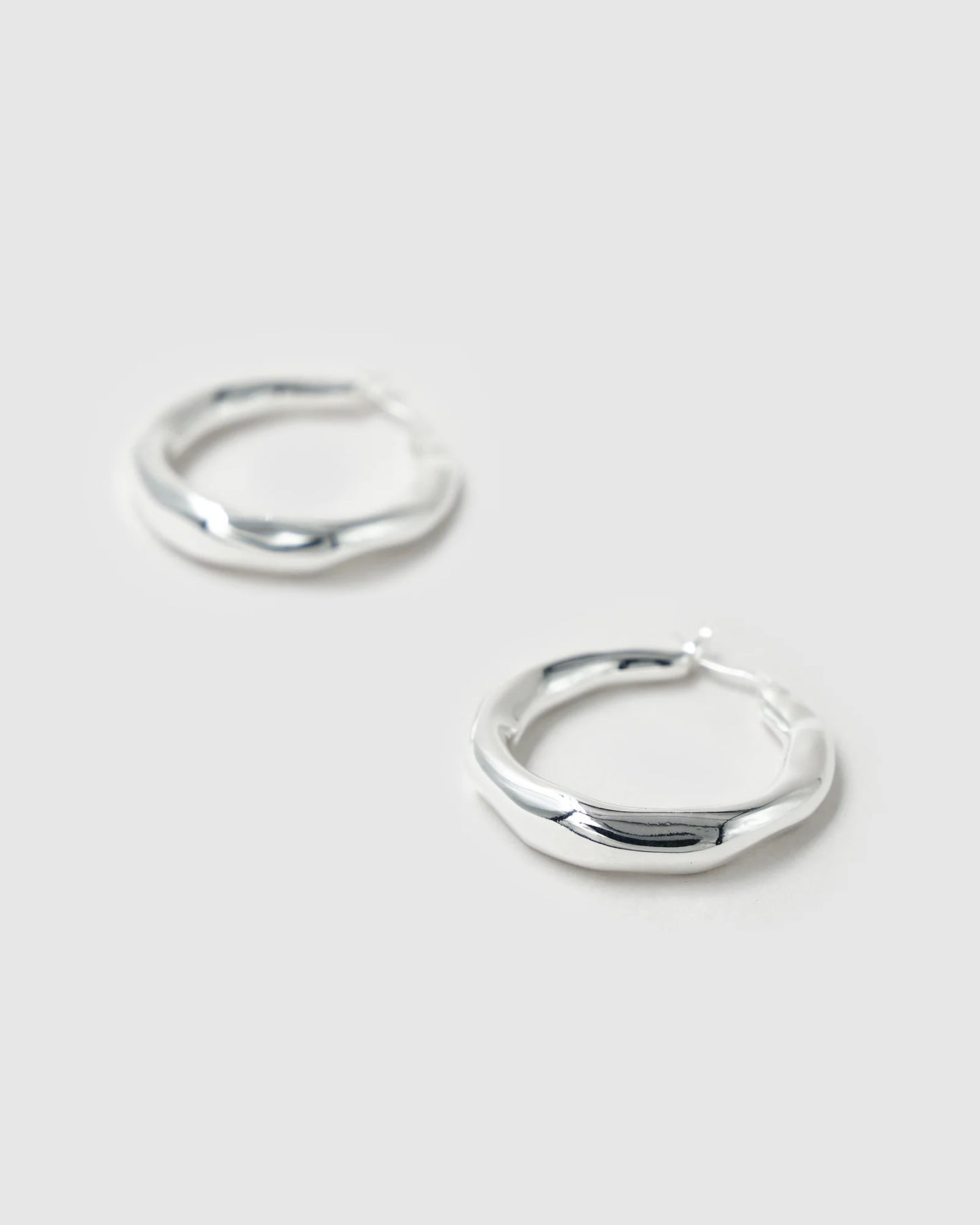 Brie Leon Organica Hoop Earrings Small Silver