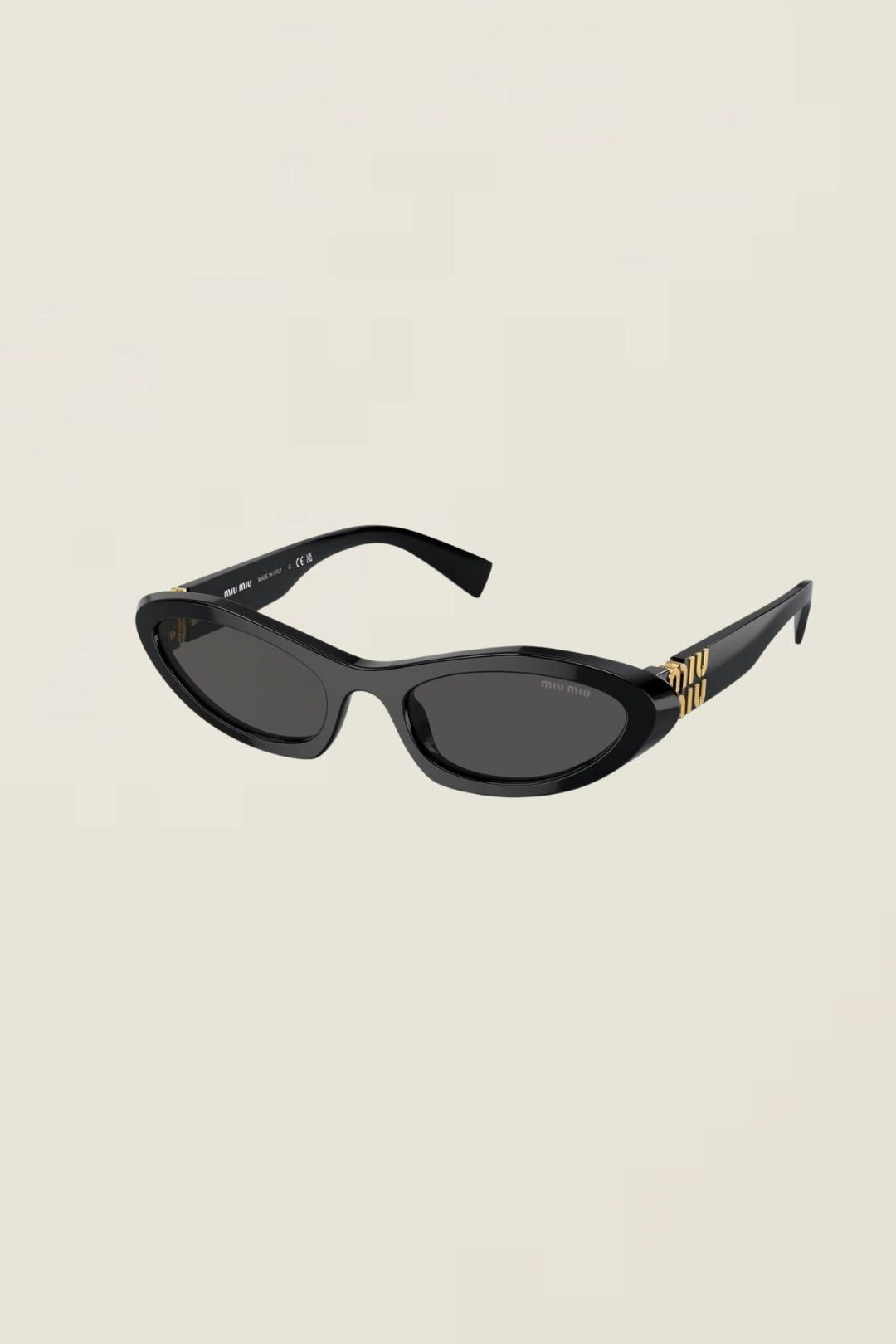 Miu Miu Oval Sunglasses Black 0MU 09YS