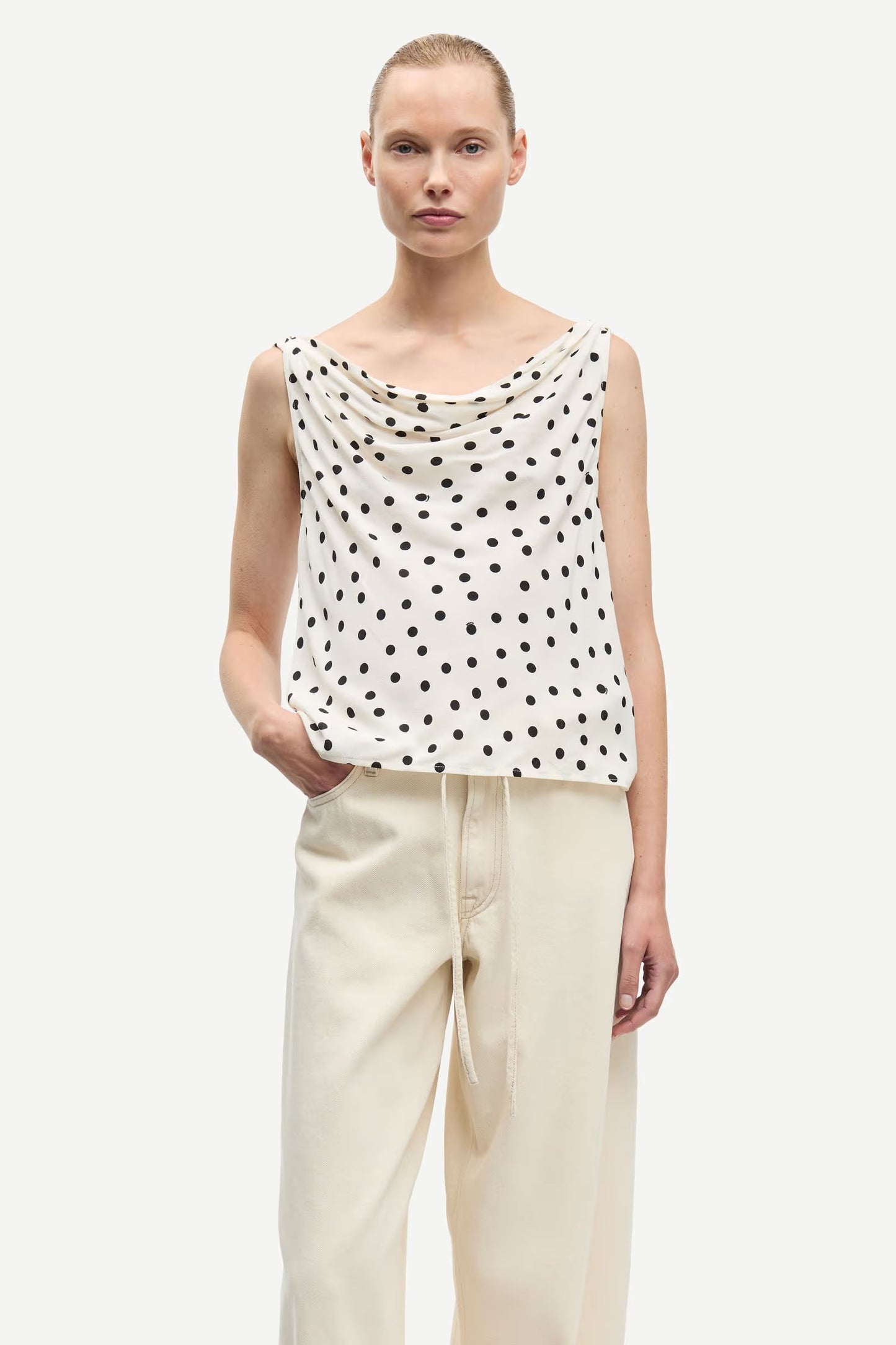 Sapoppy Top Drfiting Dots Egret