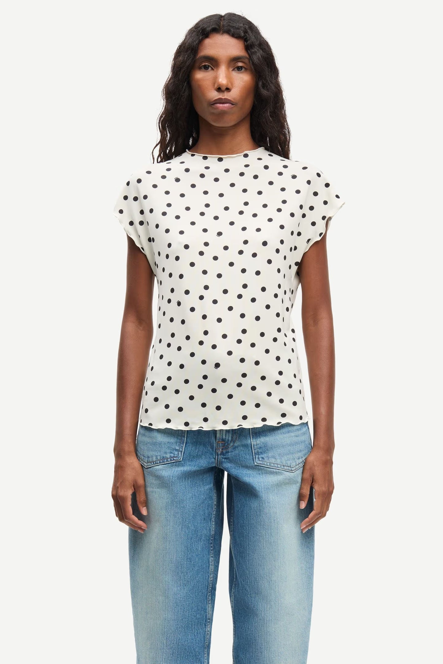 Saumi top Drifting Dots Egret