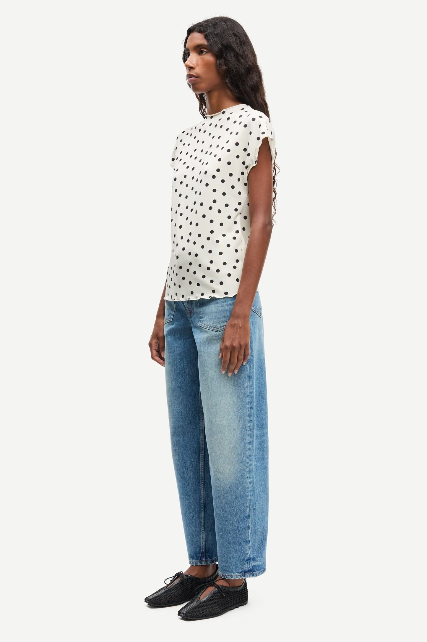 Saumi top Drifting Dots Egret