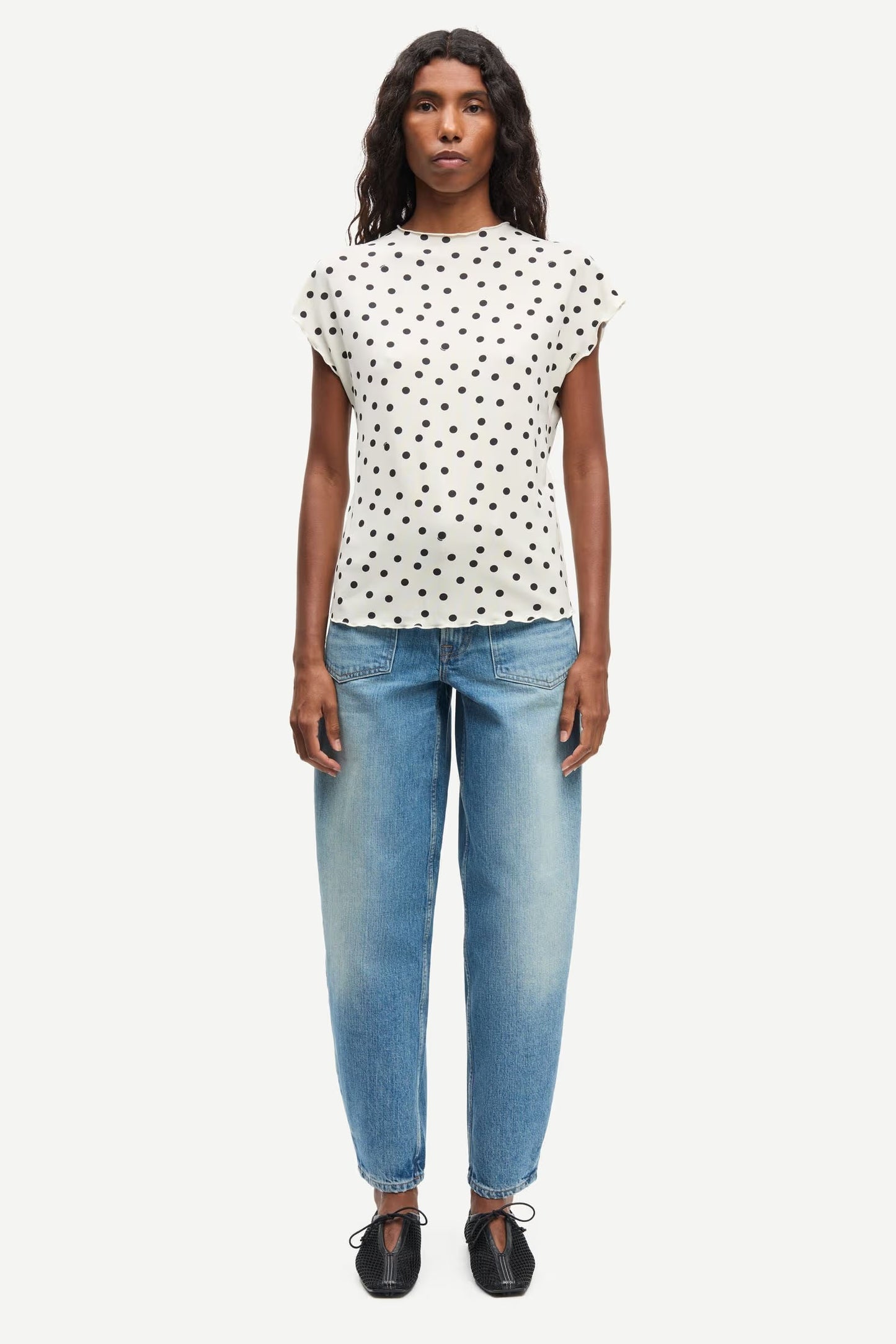 Saumi top Drifting Dots Egret