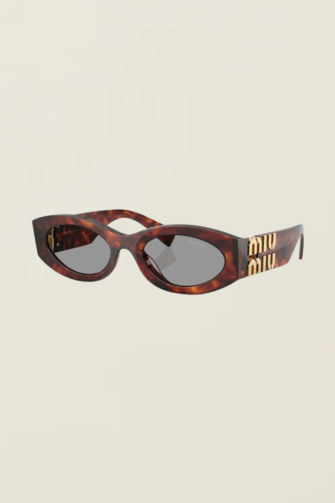 Miu Miu Oval Sunglasses Tortoise 0MU 11WS