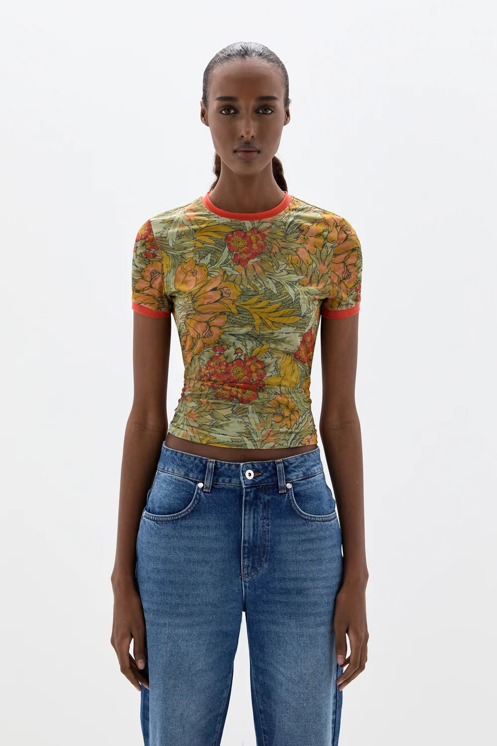 Sir Eliana Mesh Fitted Tee