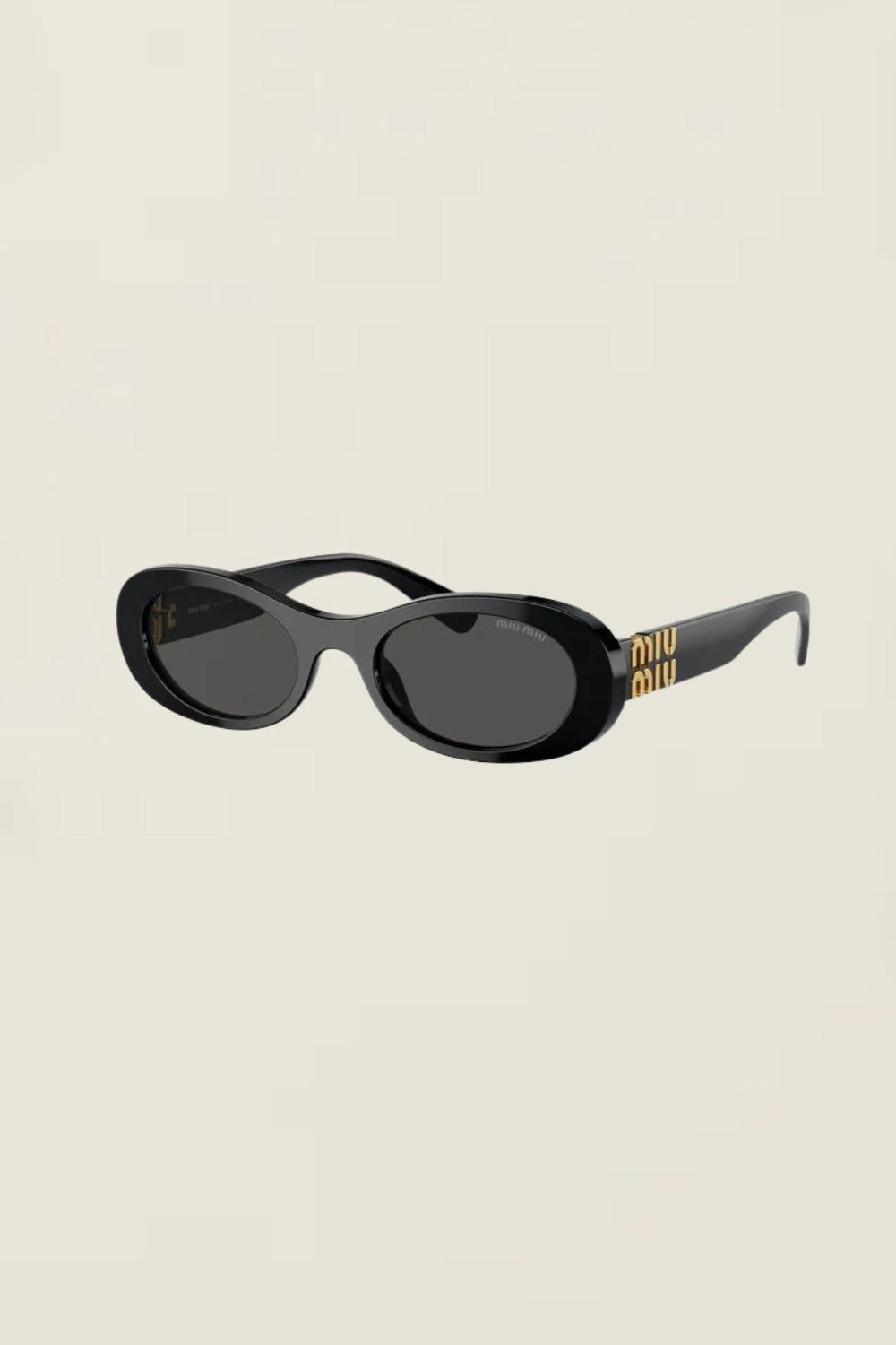 Miu Miu Oval Black Sunglasses 0MU 06ZS