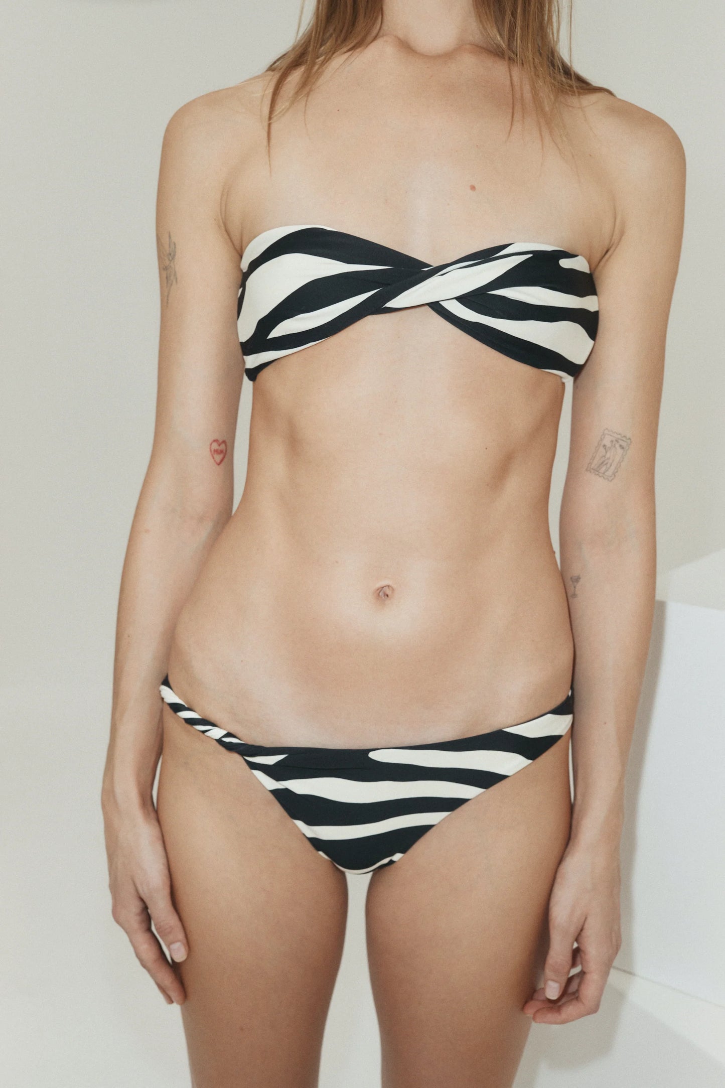 Twisted Bandeau Top Zebra