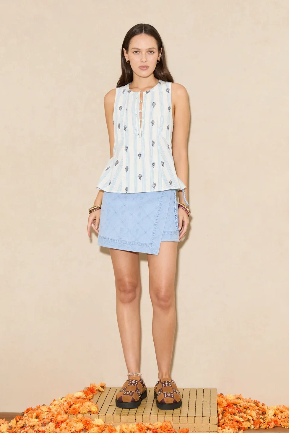 Dylan Wrap Mini Skirt