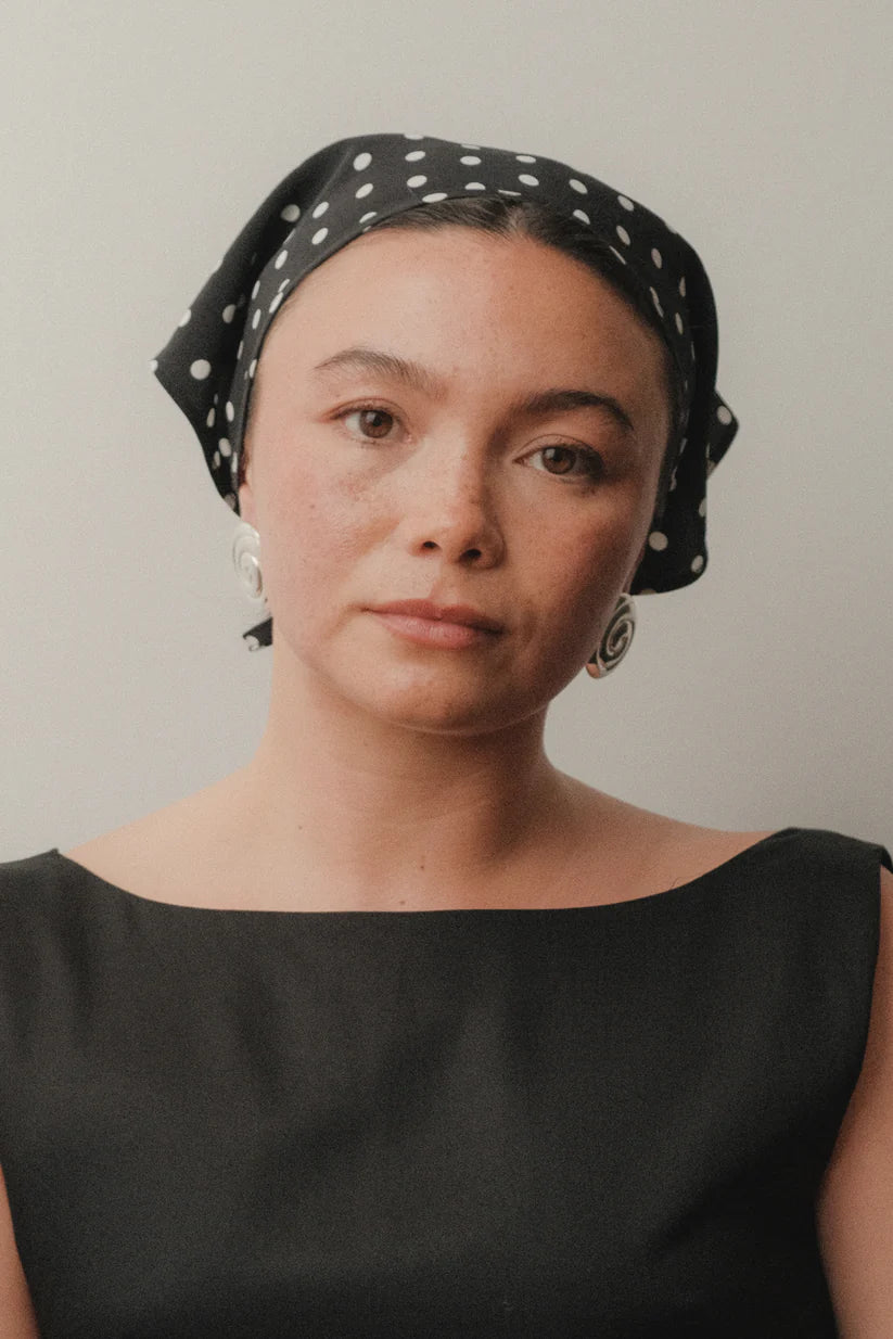 Headscarf Pois Nera