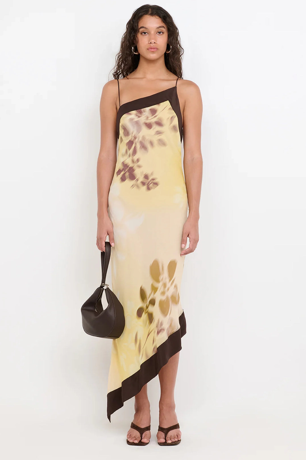 Blaise Asym Midi Dress Palmera Floral