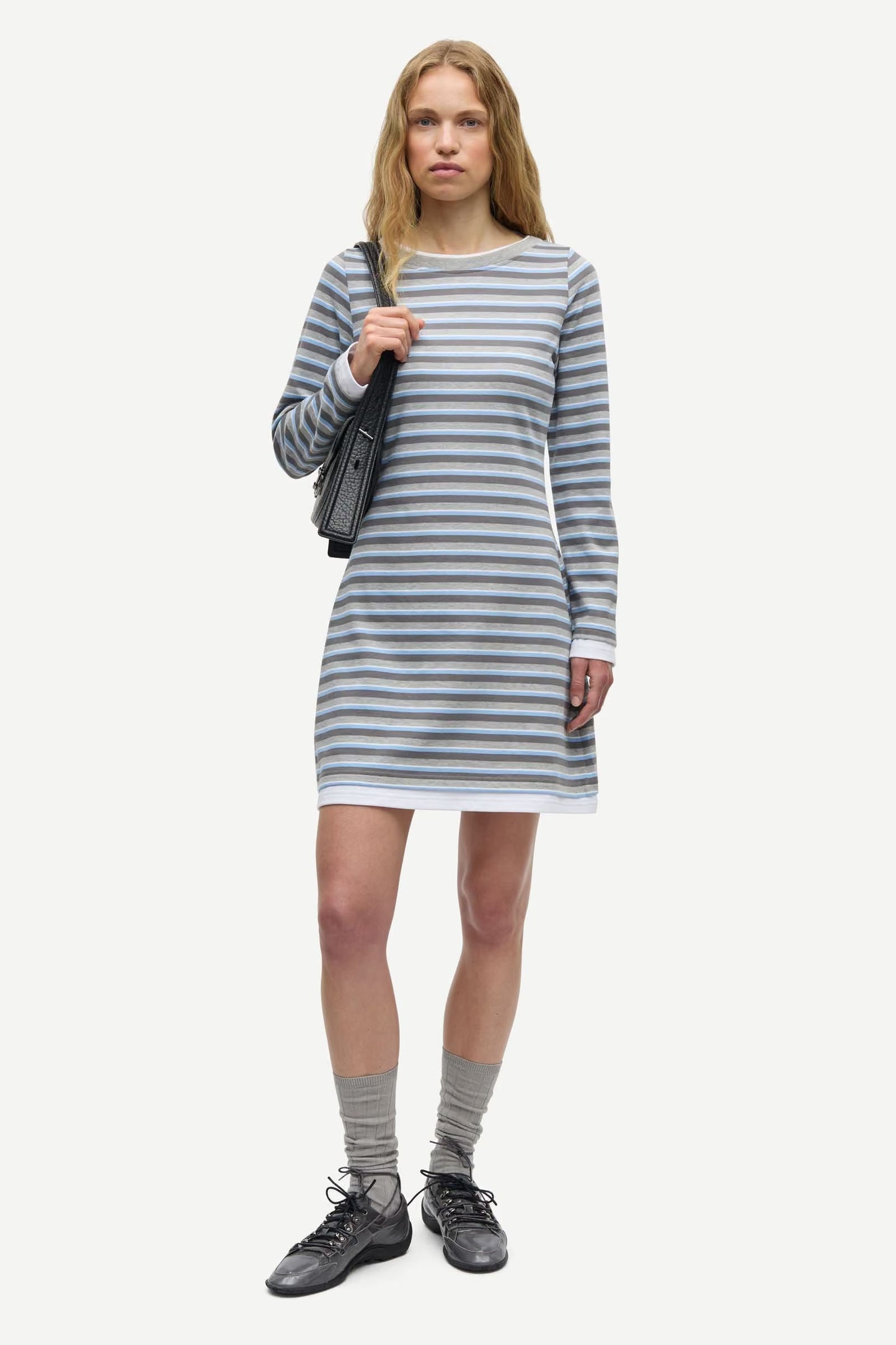 Samsoe Samsoe Samadison Dress Grey Blue