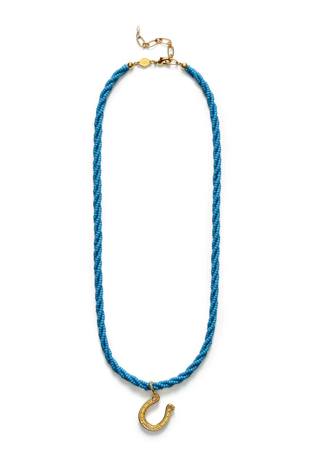 Lady Luck Necklace Faded Denim