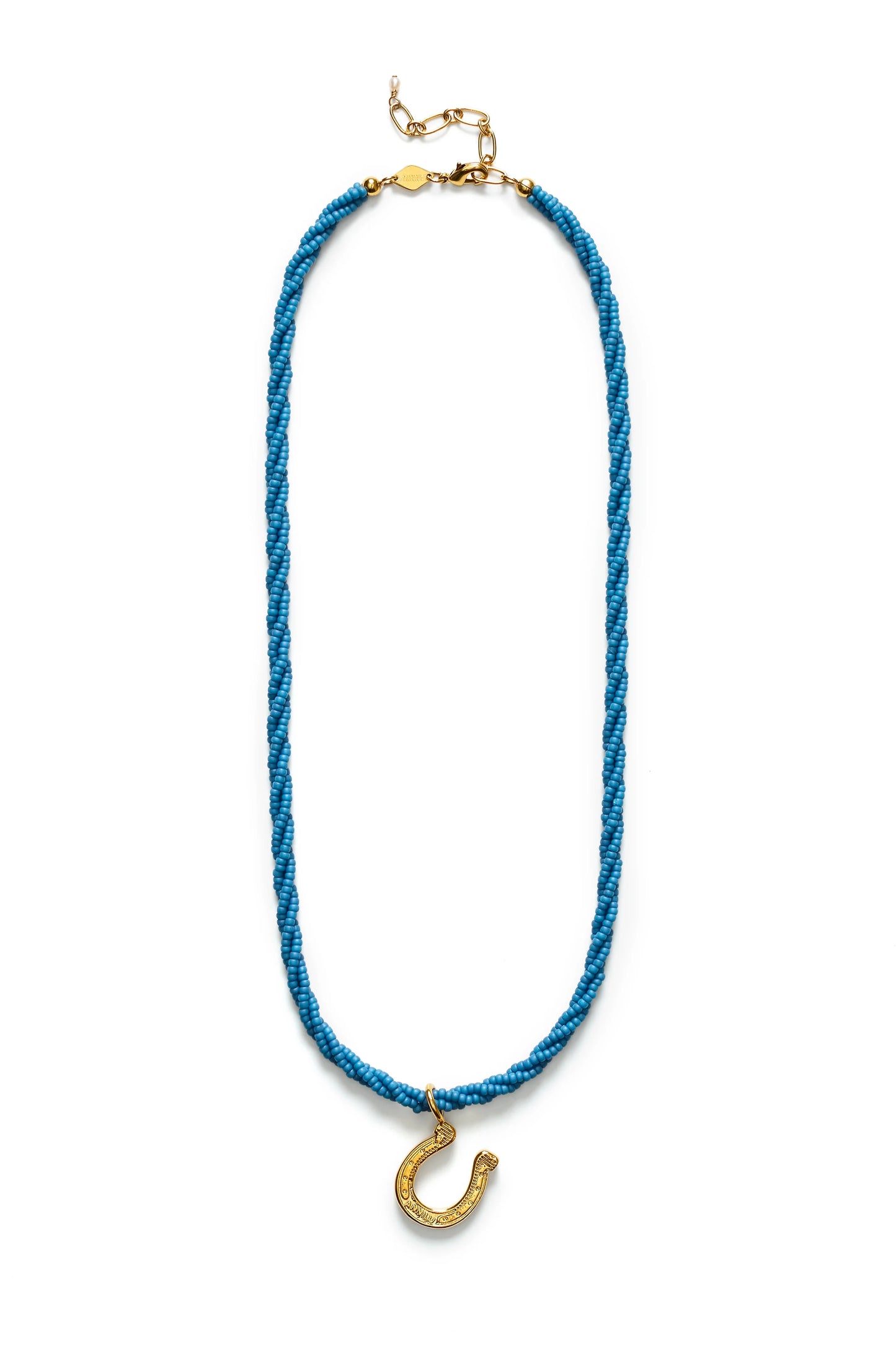 Lady Luck Necklace Faded Denim