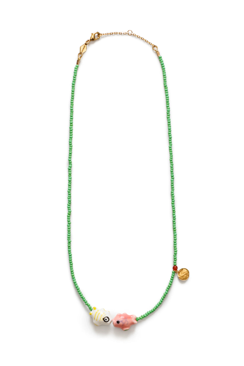 Fish n Kiss Necklace Apple Green