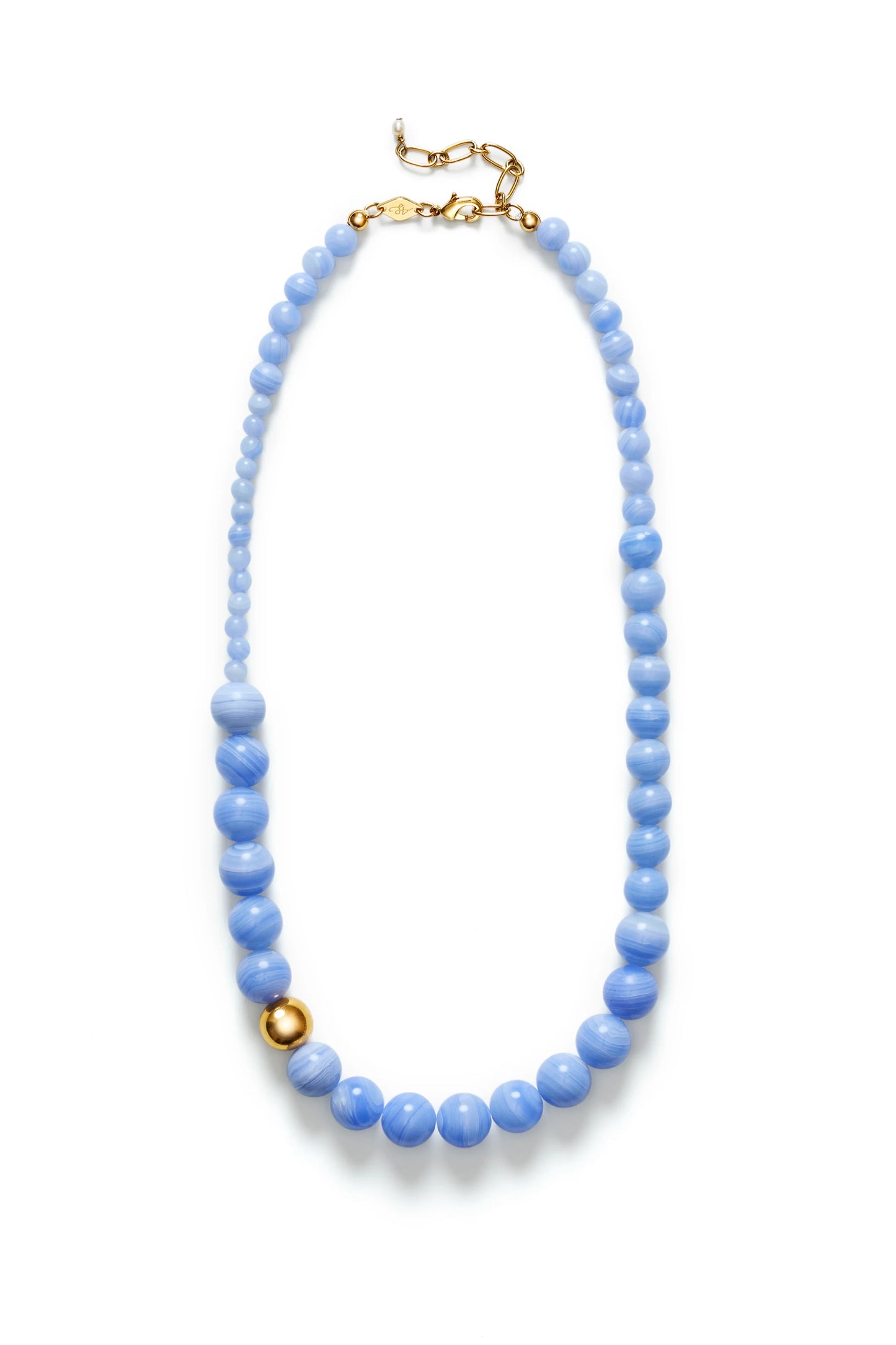 Float Necklace Blue Lace Agate