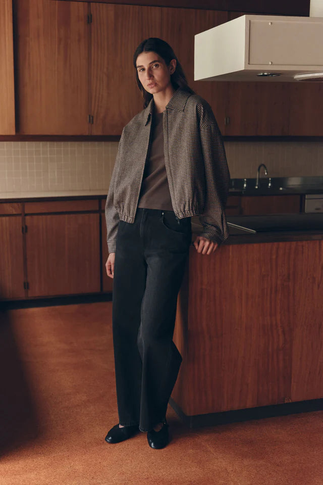 Solana Wool Jacket Brown Black Check