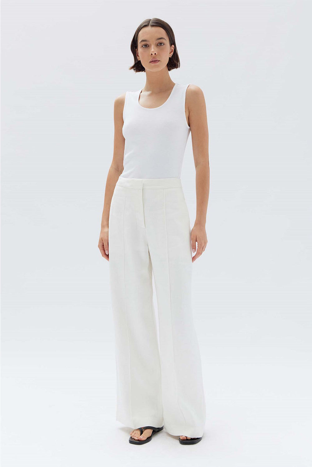 Melinda Linen Trouser White