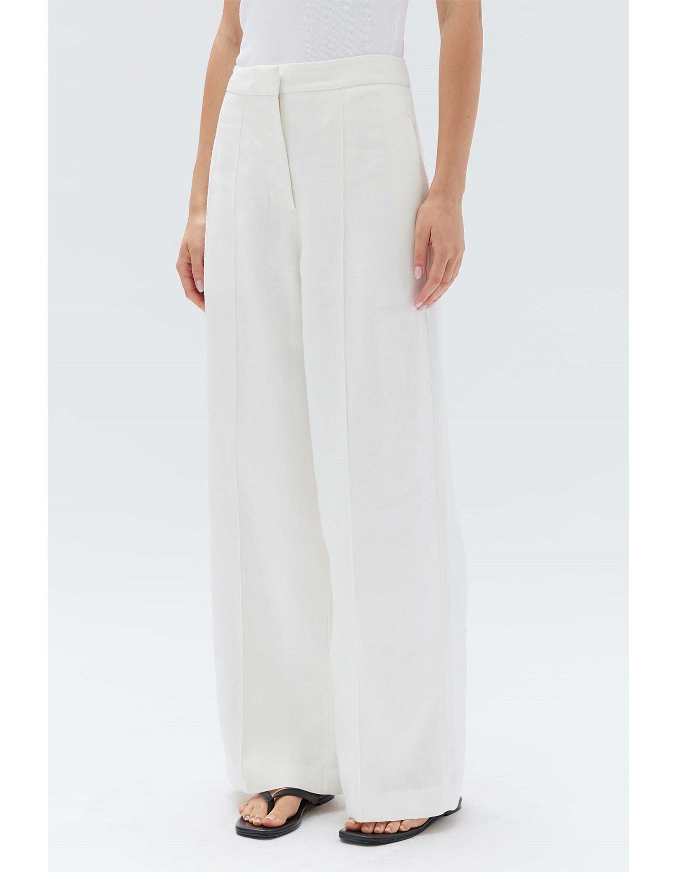 Melinda Linen Trouser White