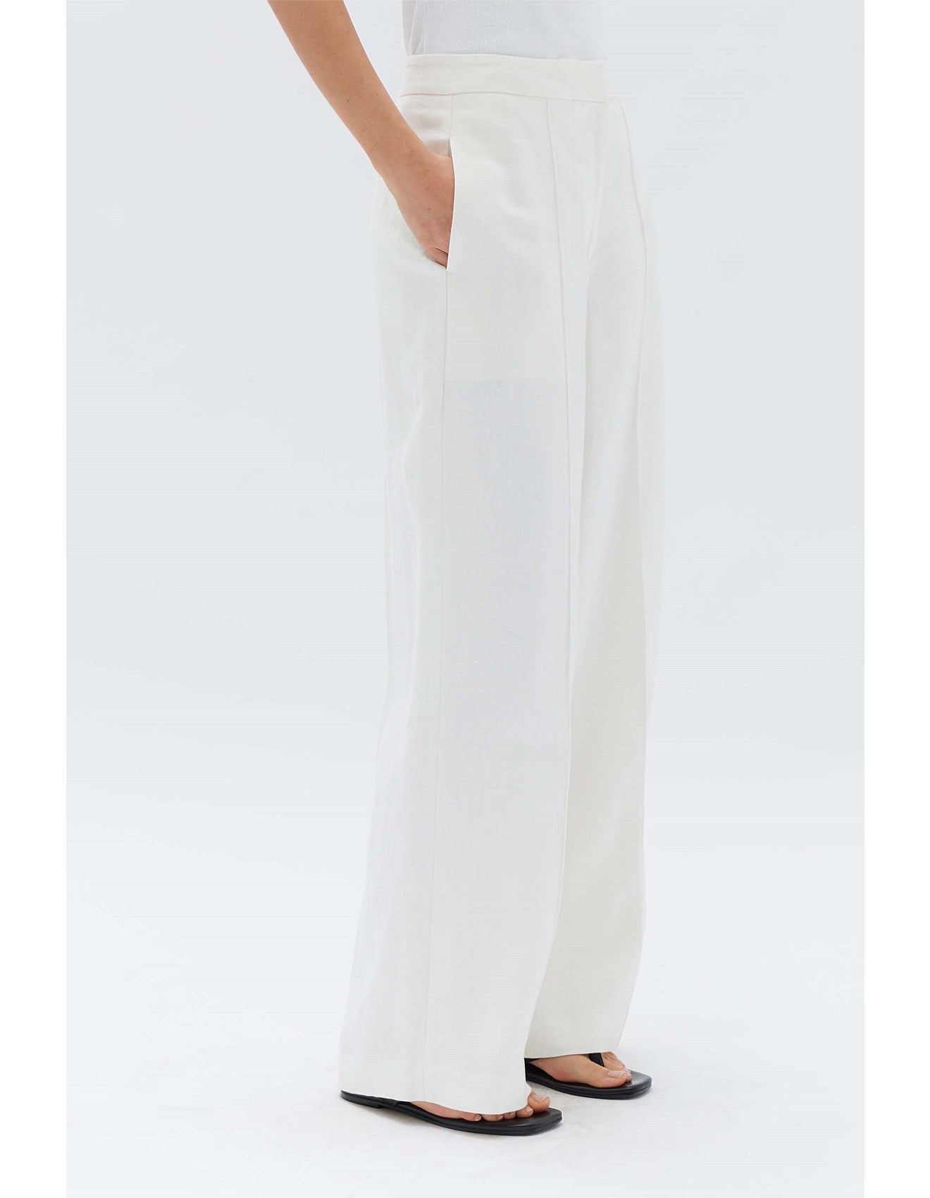 Melinda Linen Trouser White