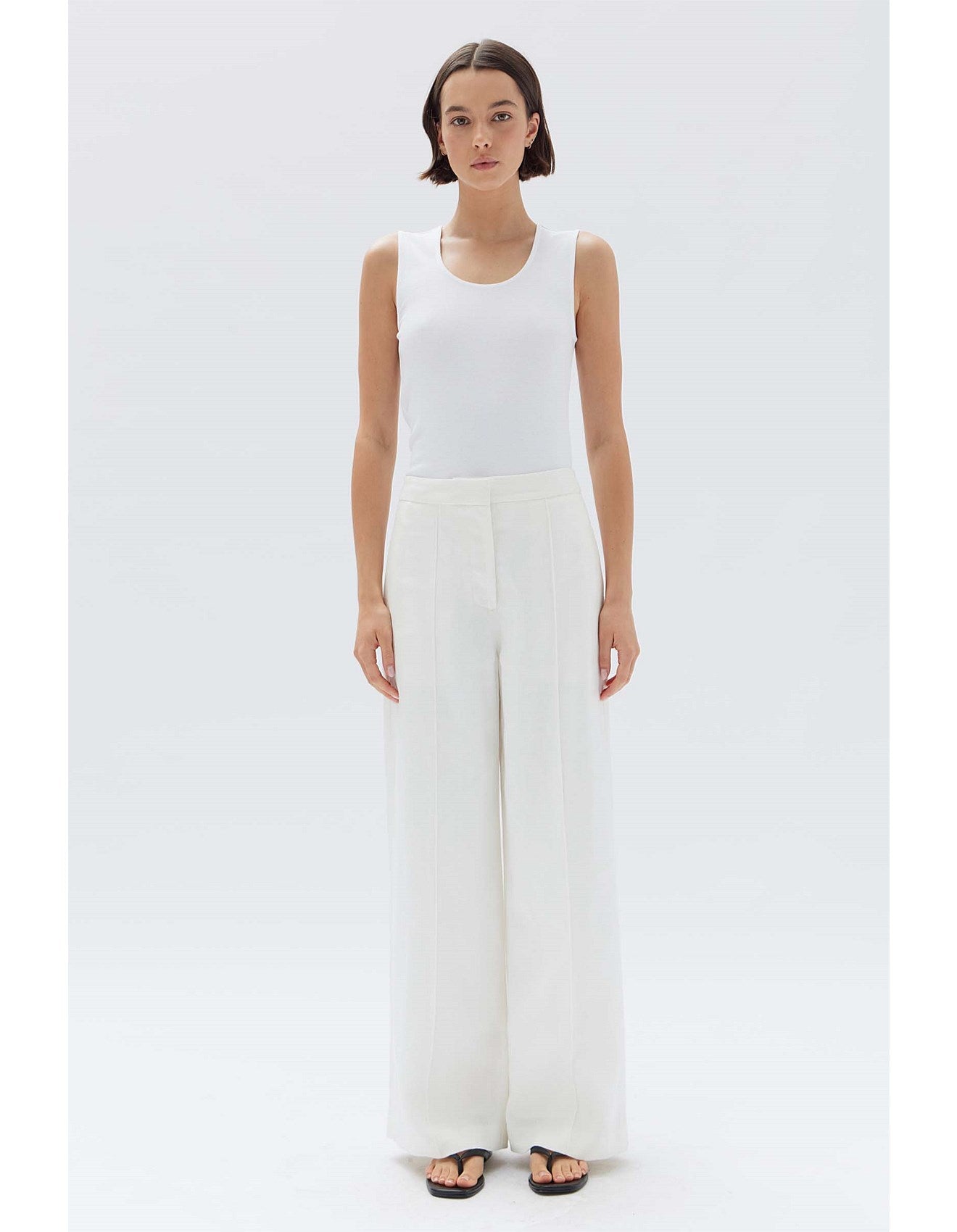 Melinda Linen Trouser White