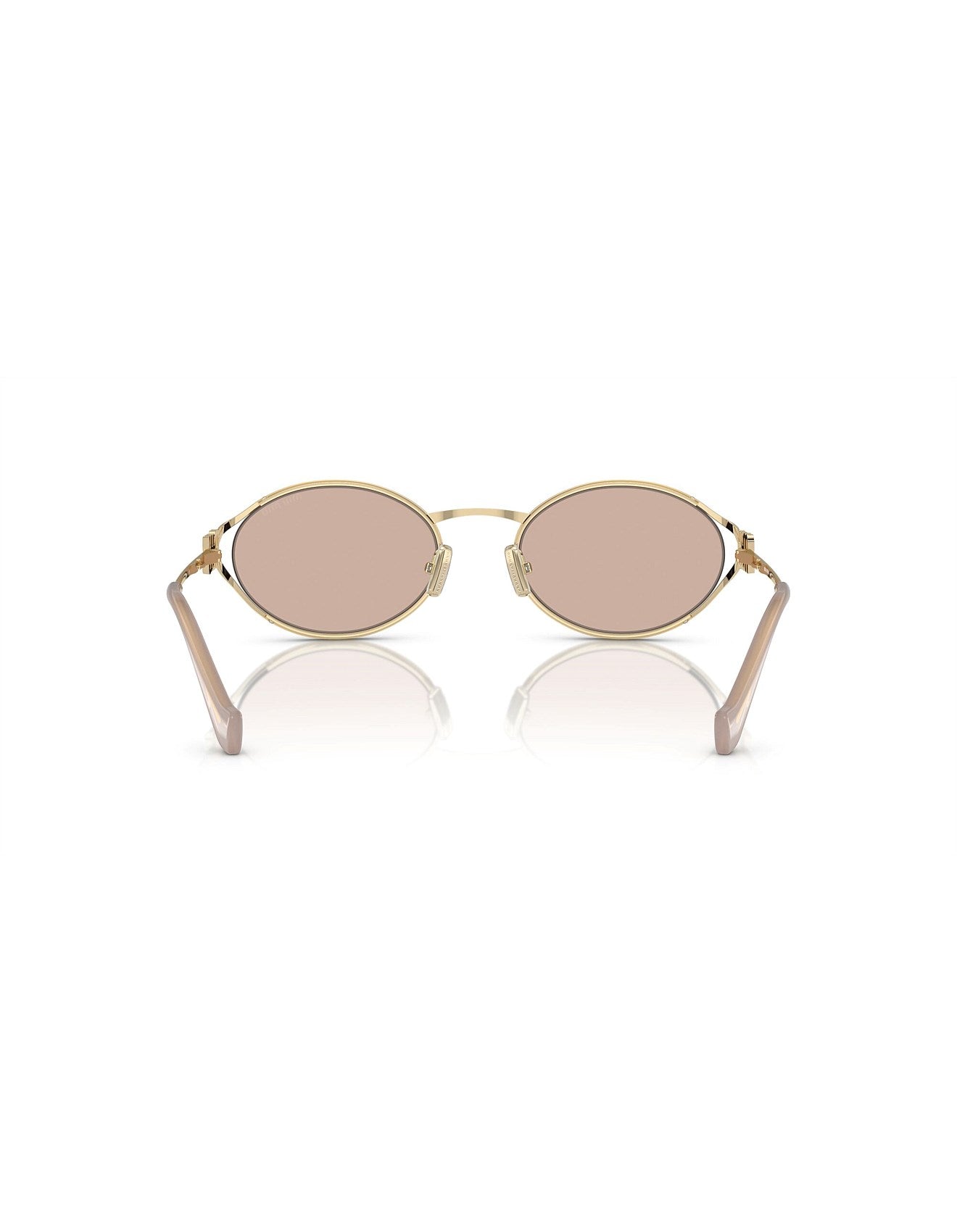 Miu Miu Oval Sunglasses Pink Silver 0MU 52YS