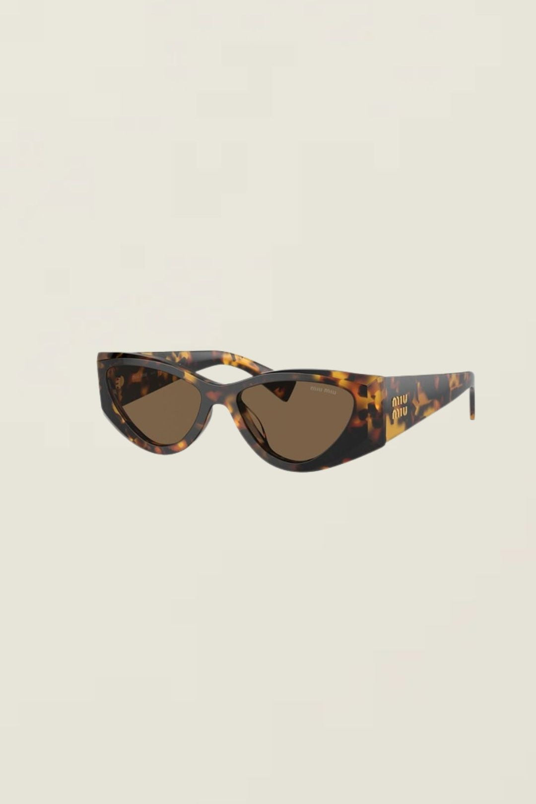 Miu Miu Oval Rectangular Sunglasses Tortoise 0MU 06YS
