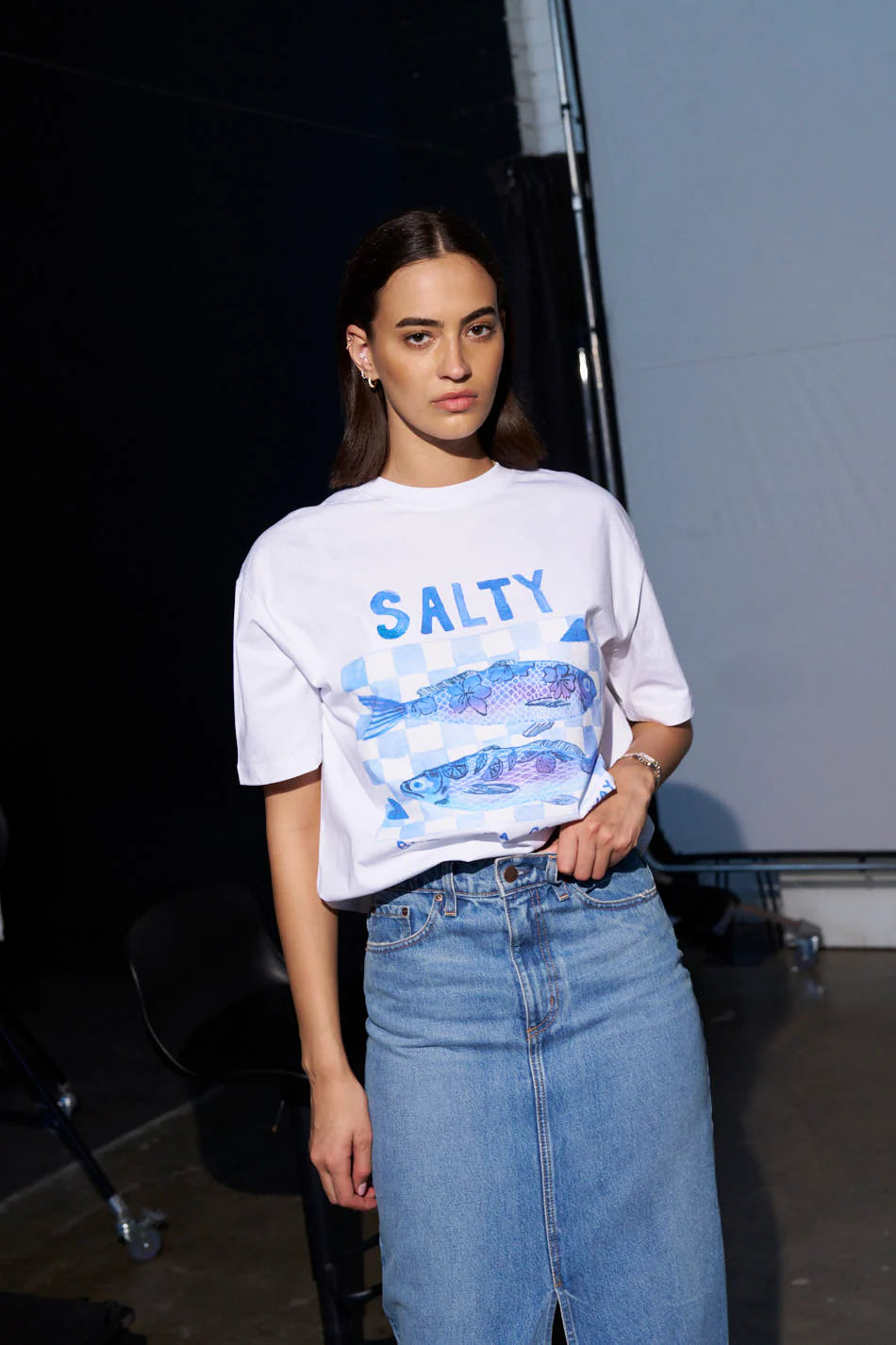 Salty Oversize Tee White