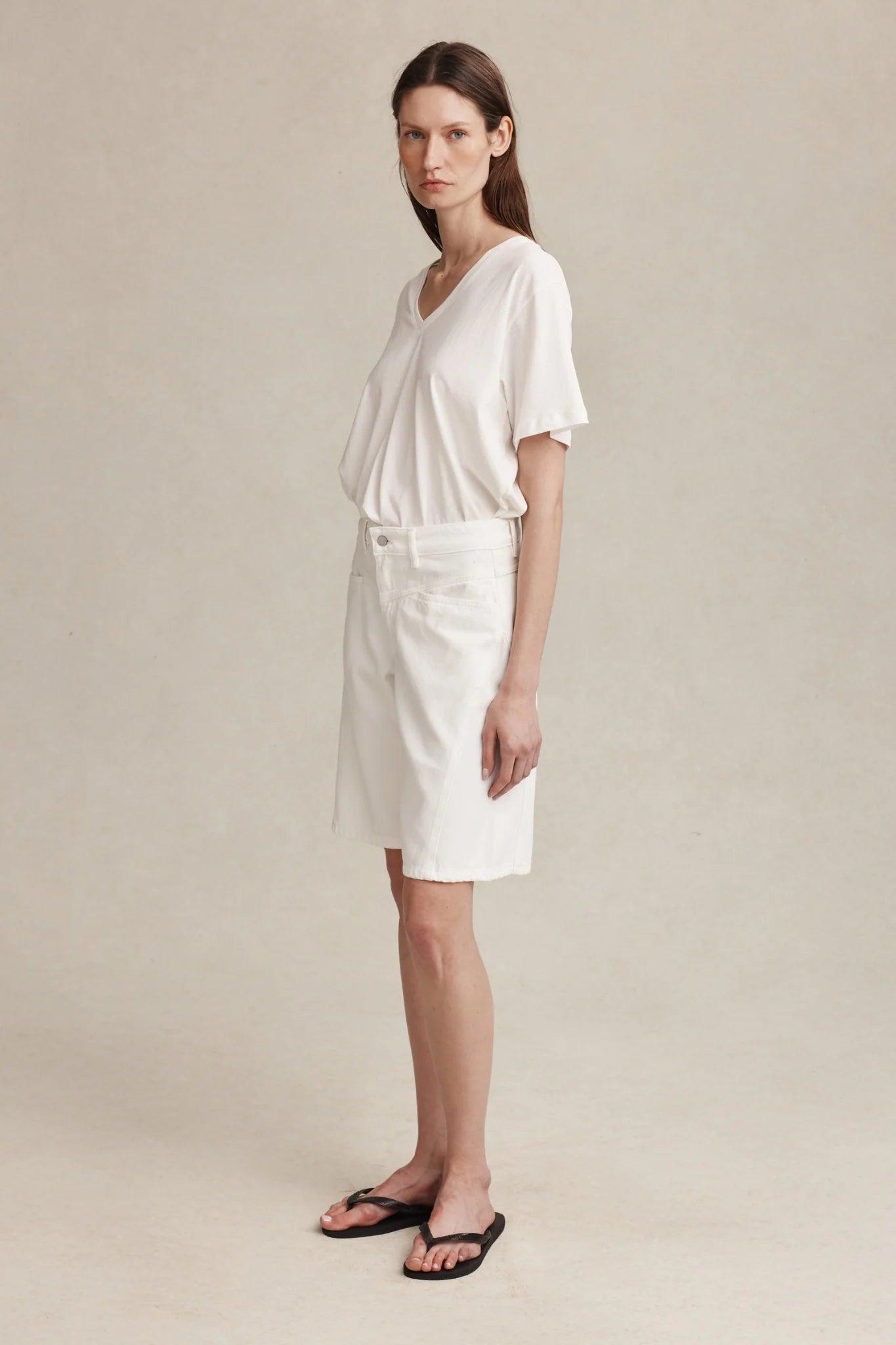 Marle Cross Stitch Short Blanc