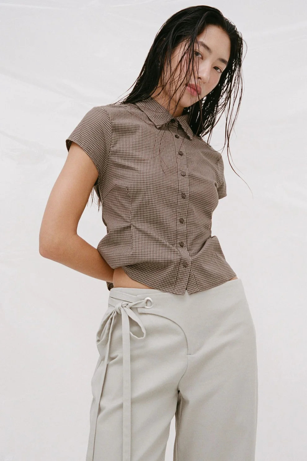 Arcaa Freya Shirt Chocolate Check