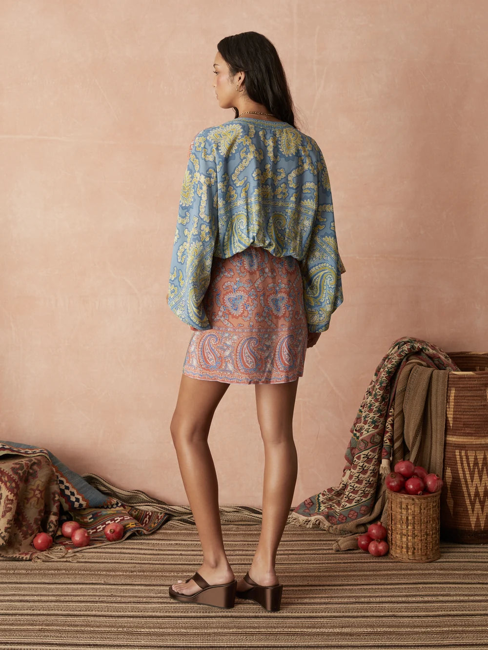 Boteh Caravane Silk Robe Dress