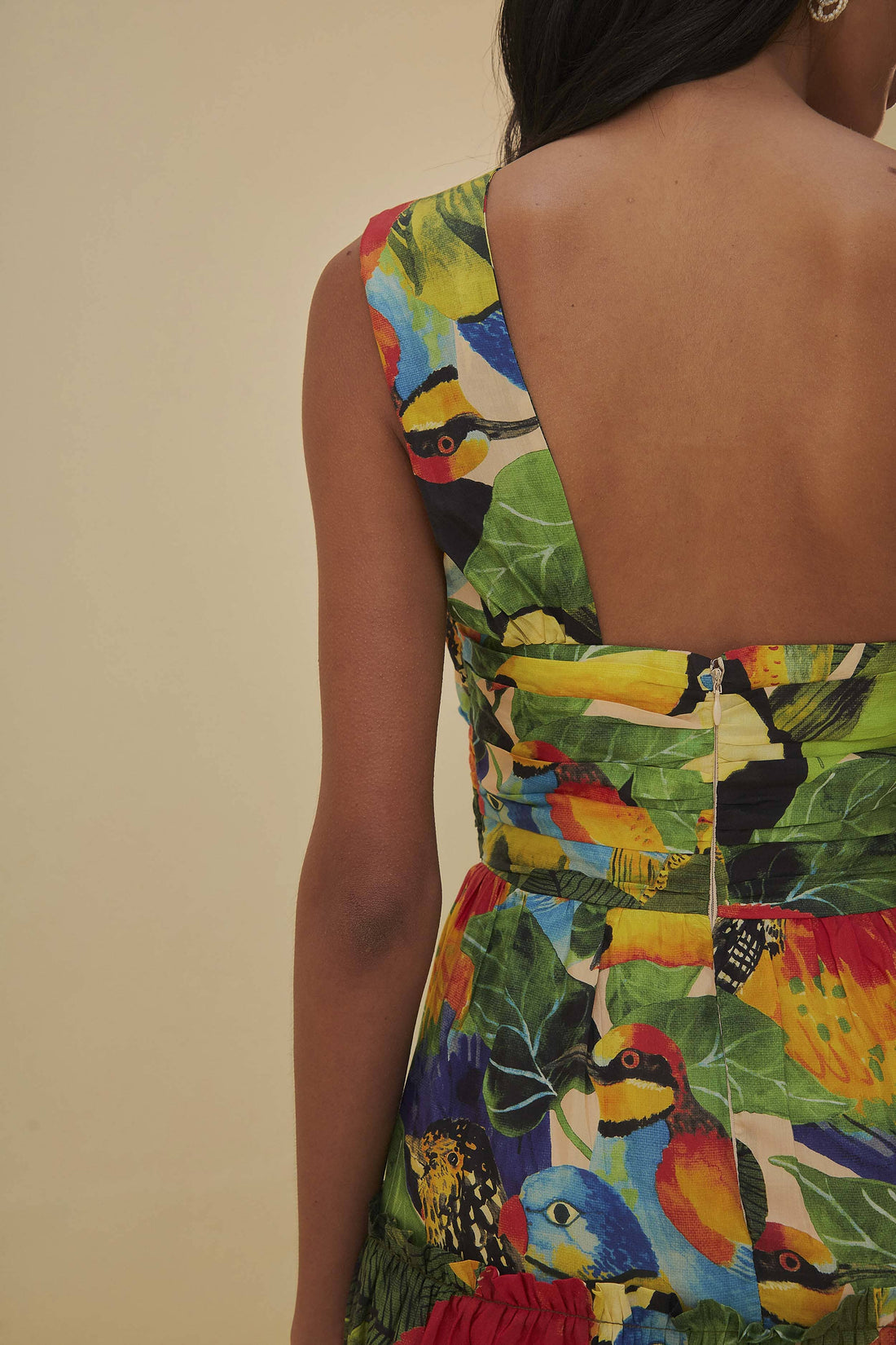 Bird Leaves Long Dress